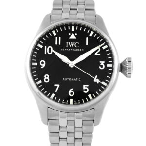 IWC Big Pilot's 43 Black Dial Steel Watch iw329301