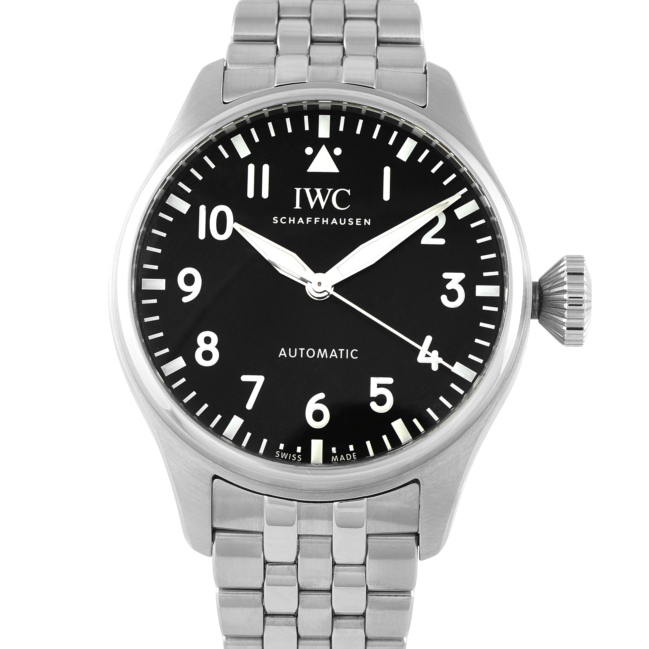 IWC Big Pilot's 43 Black Dial Steel Watch iw329301