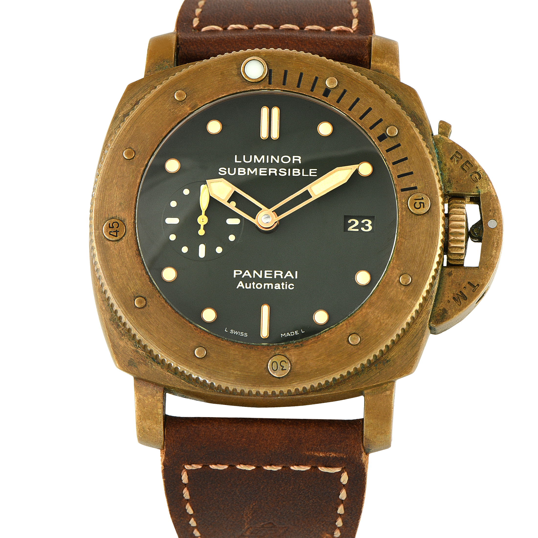 Officine Panerai Submersible 1950 3 Days Bronzo Watch PAM00382