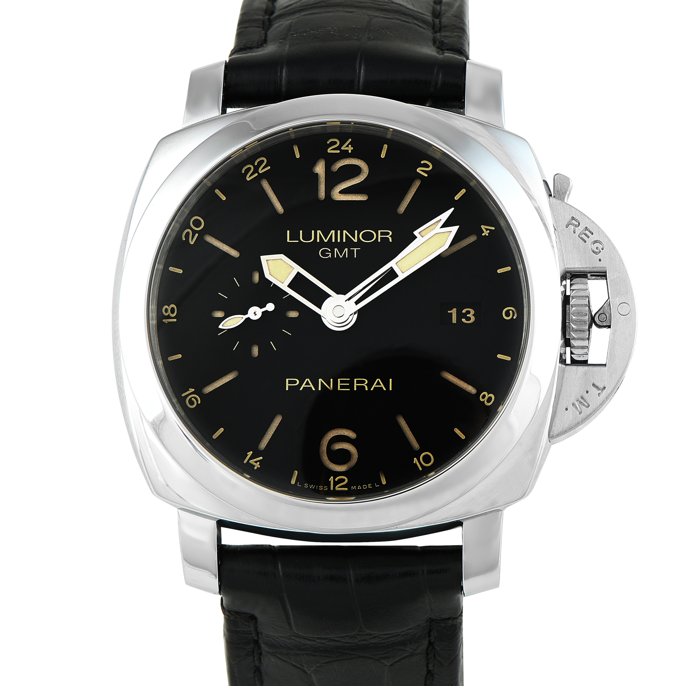 Officine Panerai Luminor 1950 3 Days GMT Steel Watch PAM00531
