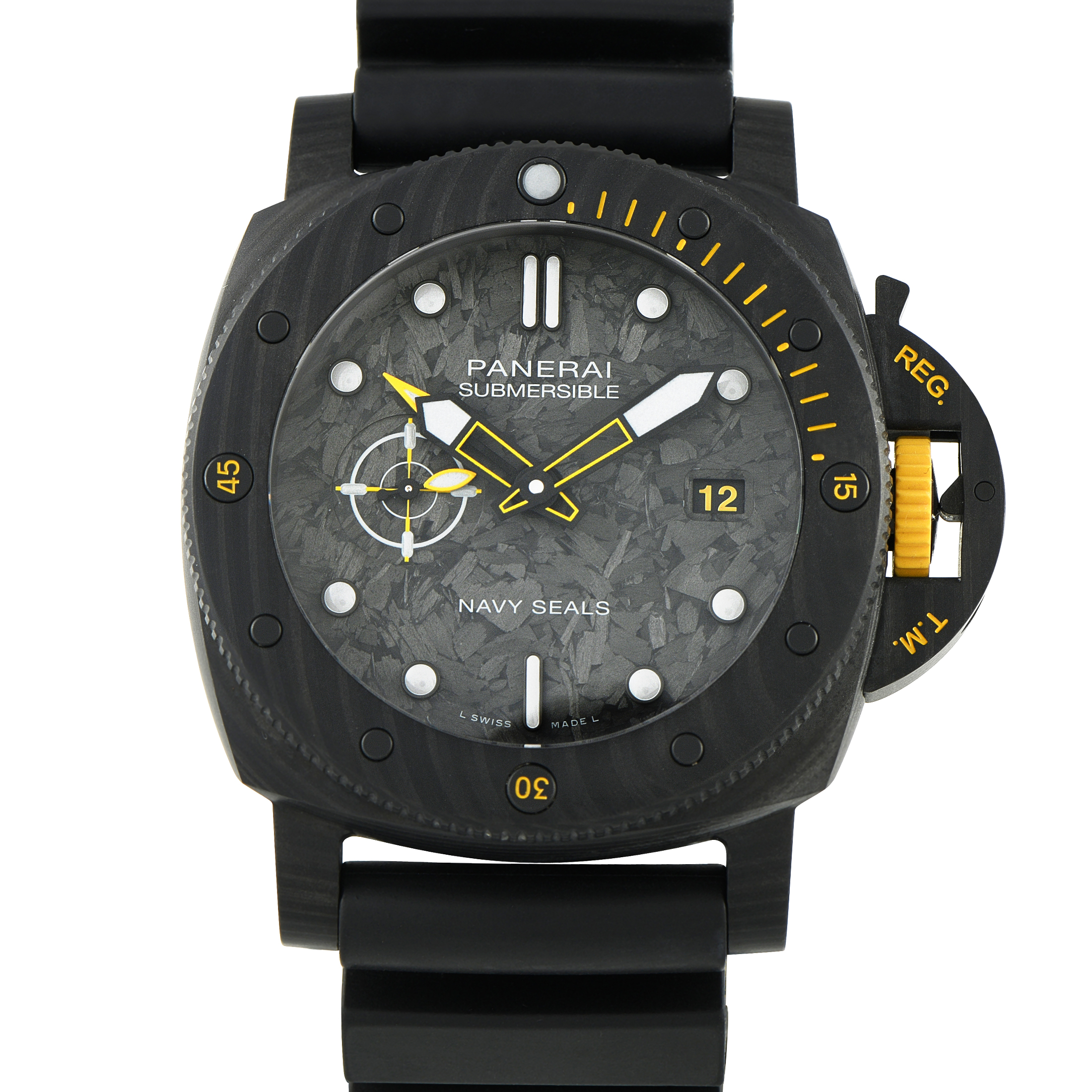 Officine Panerai Submersible GMT Navy SEALs Carbotech Watch Pam01324