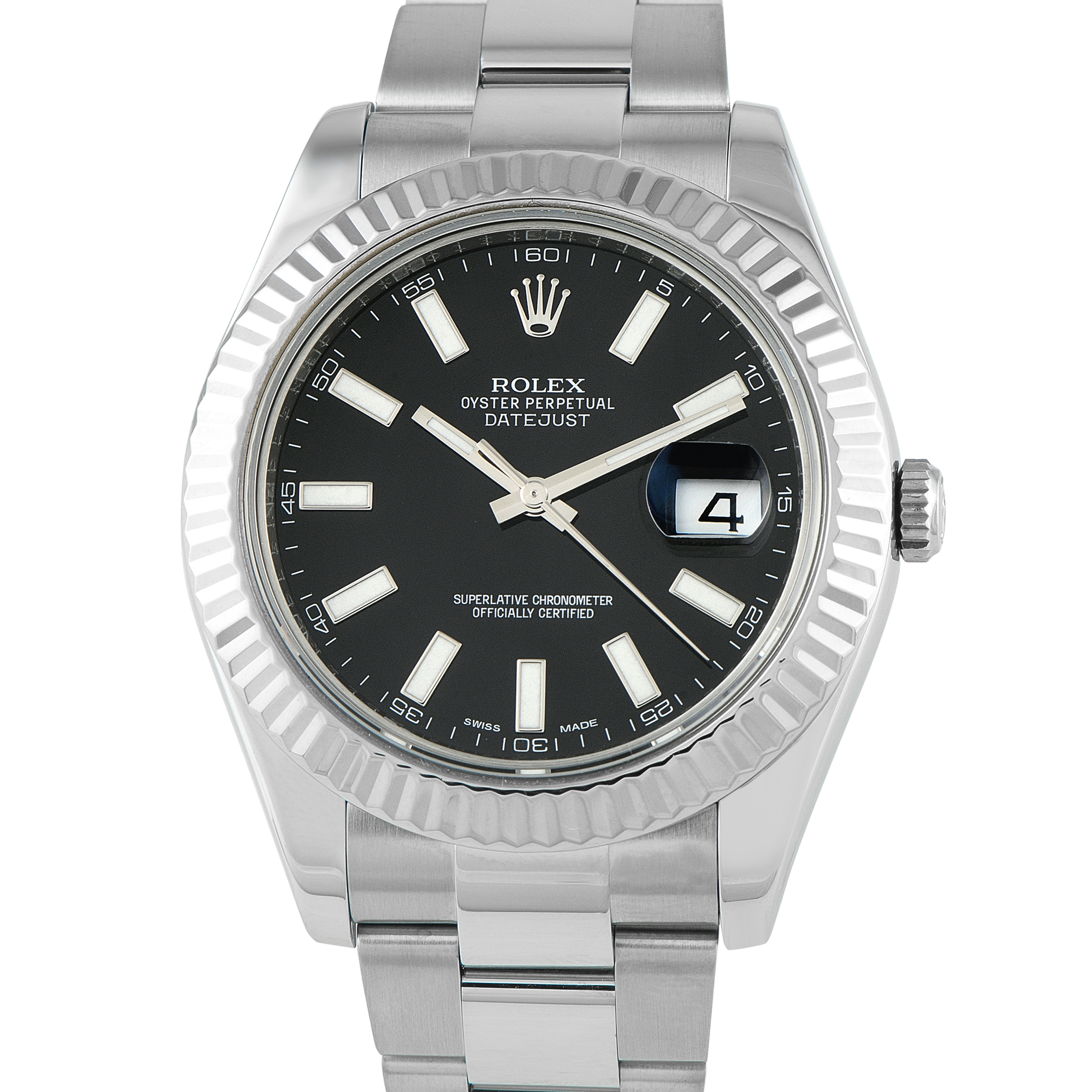 Rolex Datejust II Black Dial Oyster Watch 116334