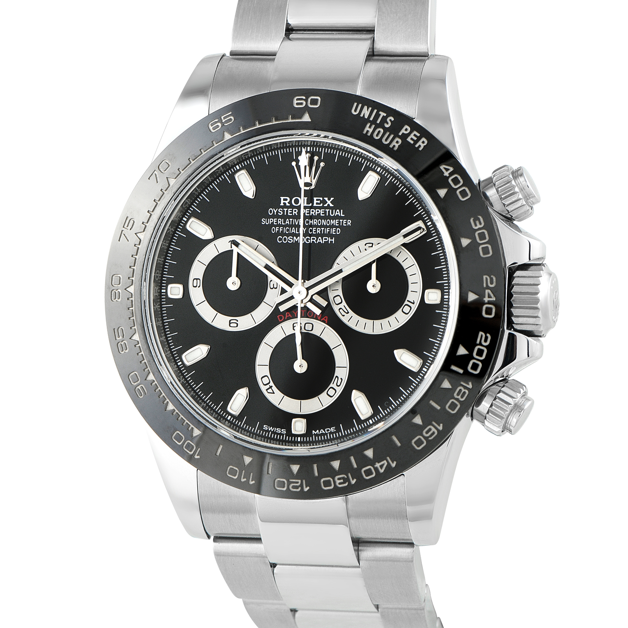 Rolex Daytona Black Dial Steel Watch 116500LN