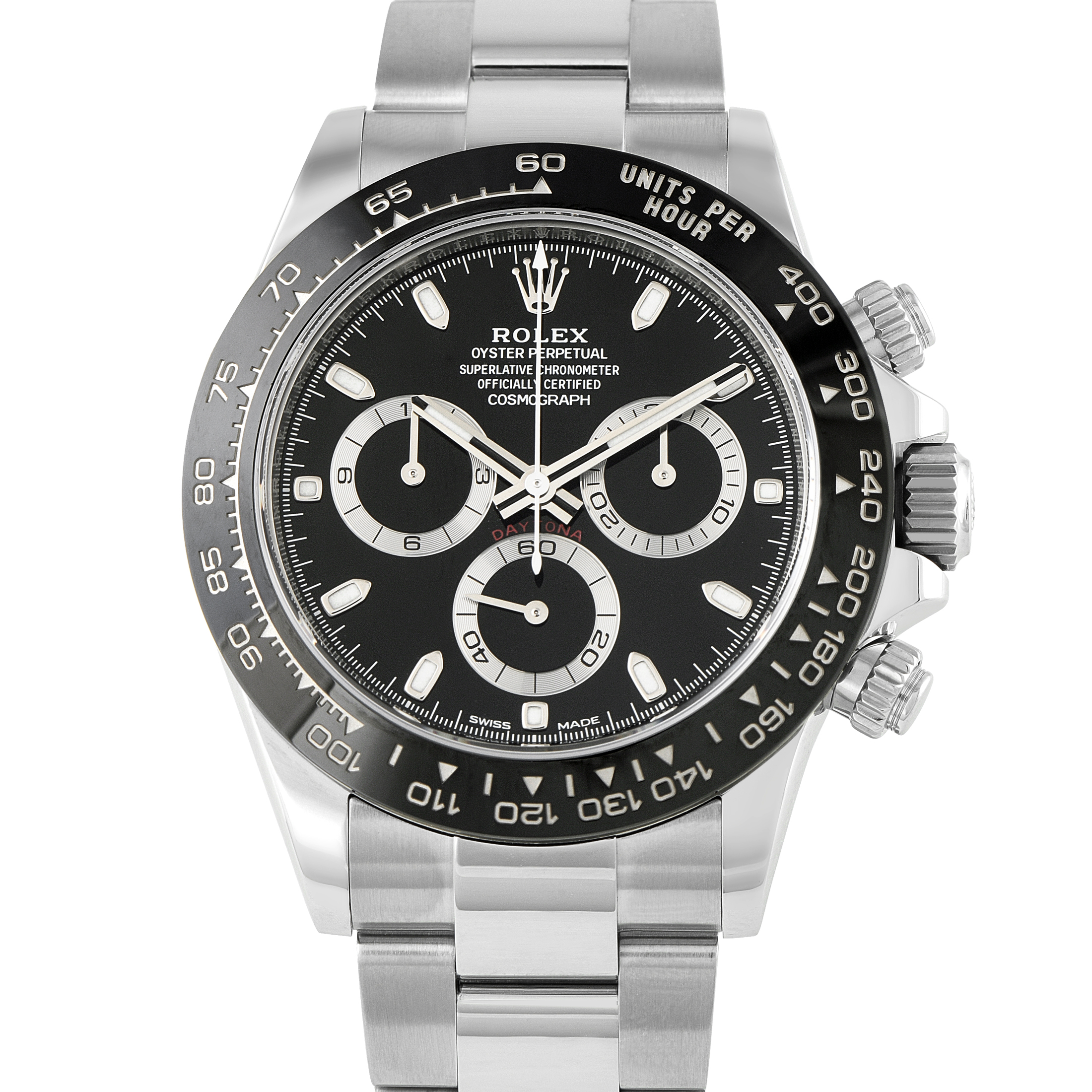 Rolex Daytona Black Dial Steel Watch 116500LN