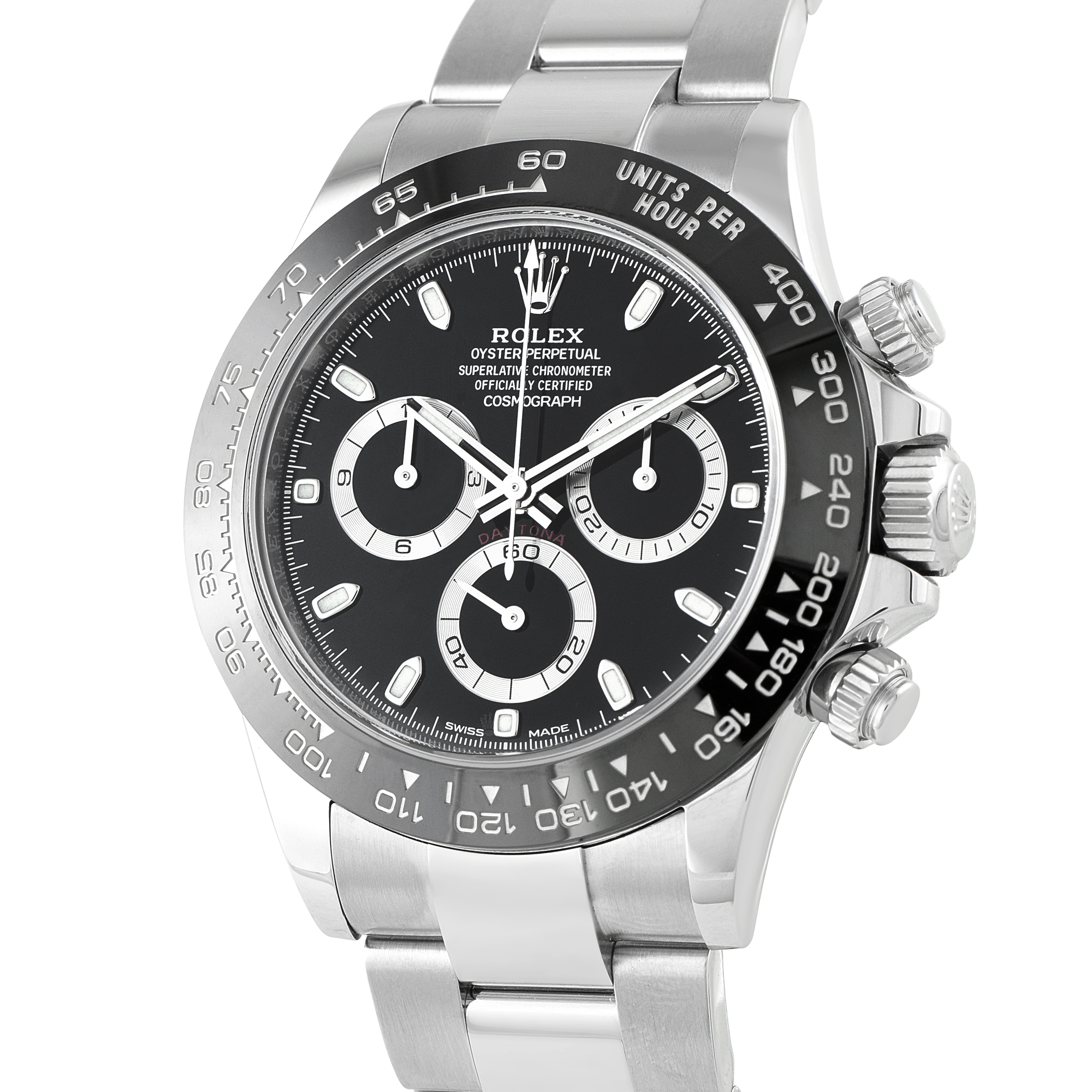 Rolex Daytona Black Dial Steel Watch 116500LN