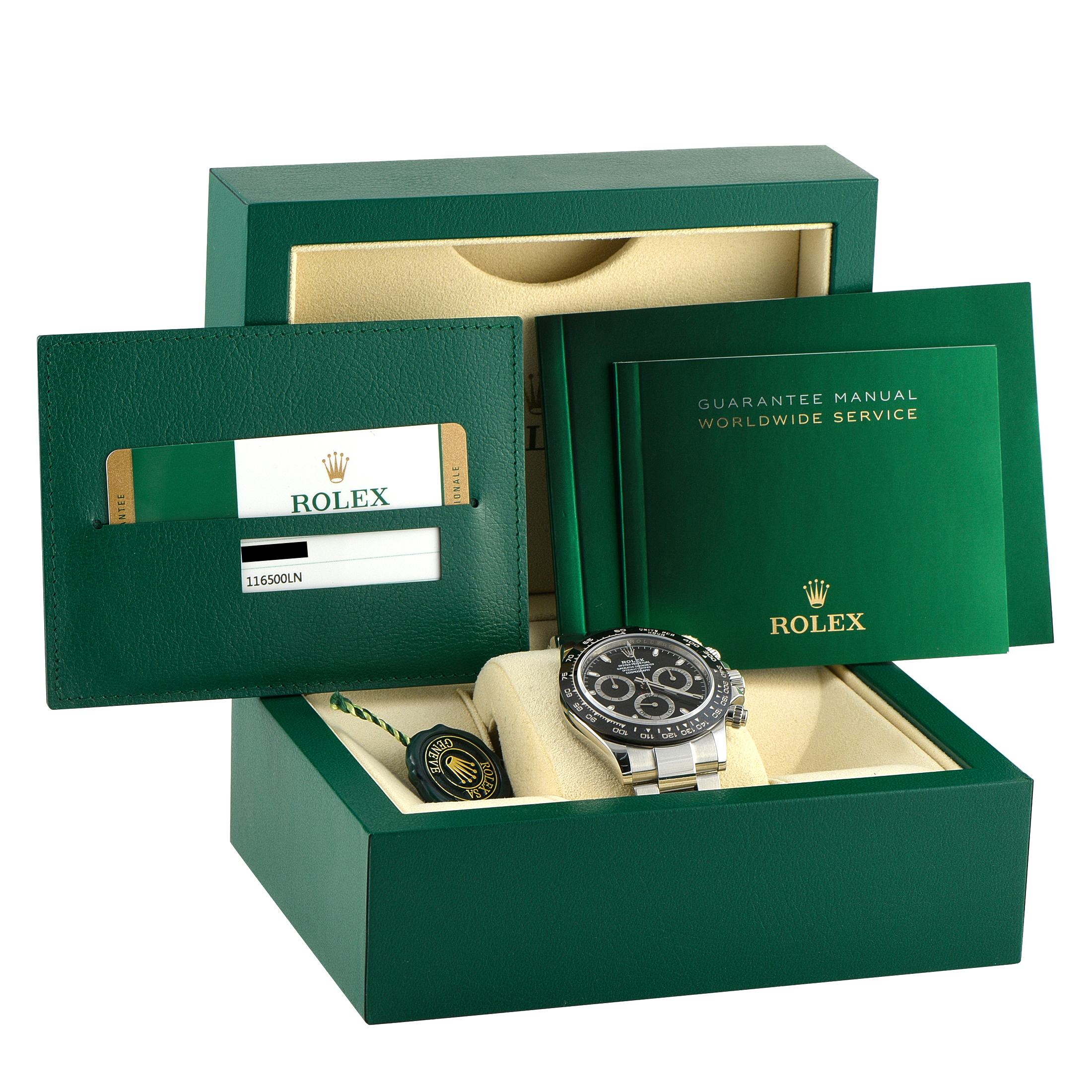 Rolex Daytona Black Dial Steel Watch 116500LN