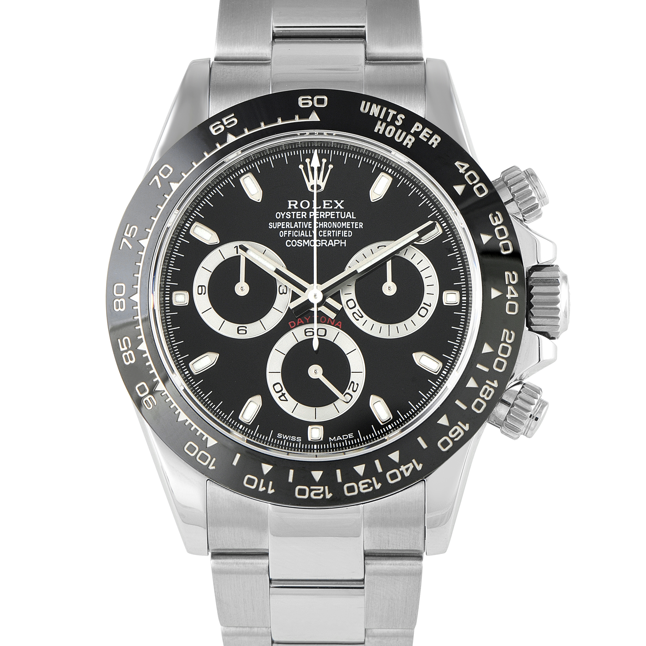 Rolex Daytona Black Dial Steel Watch 116500LN