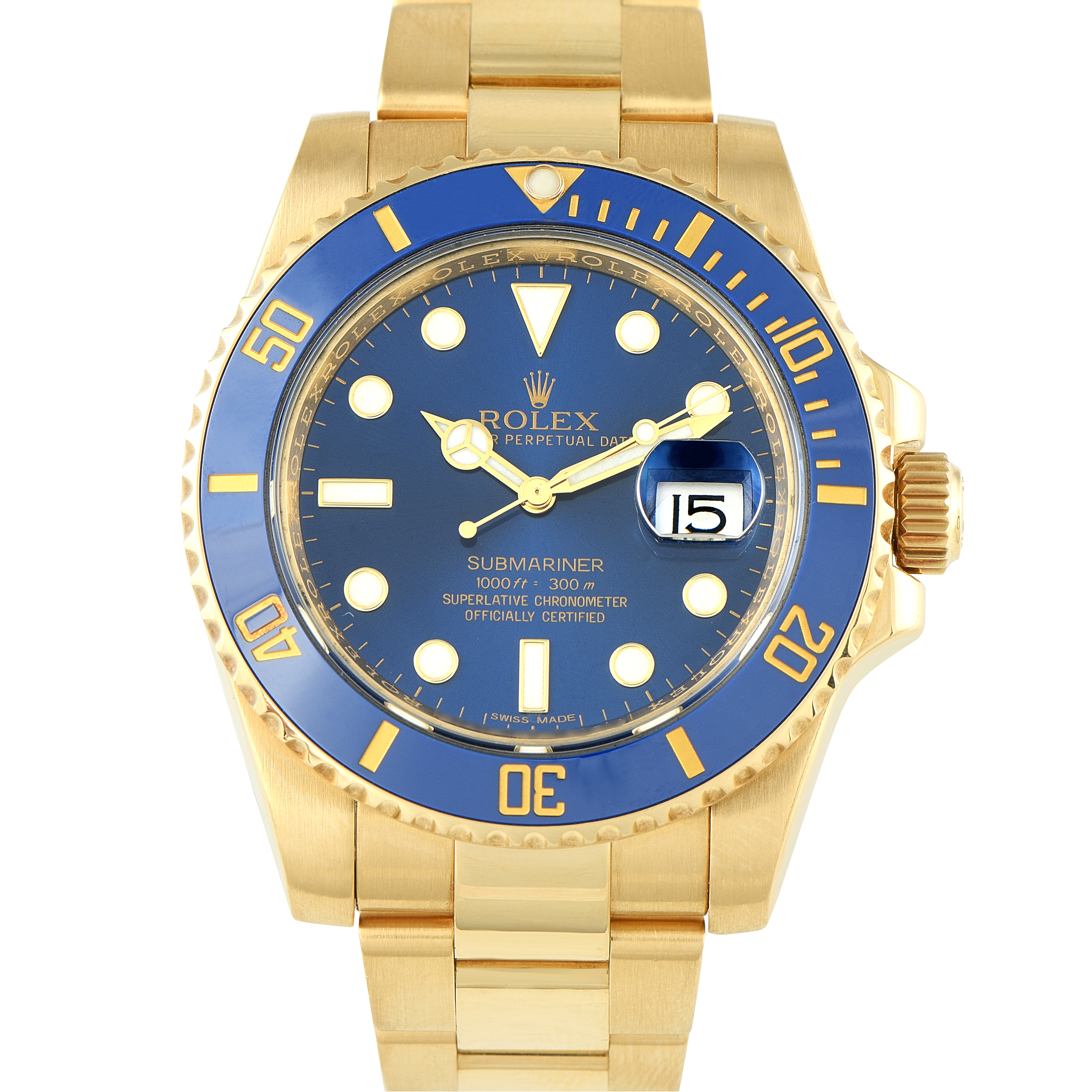 Rolex Submariner Date Yellow Gold Watch 116618LB