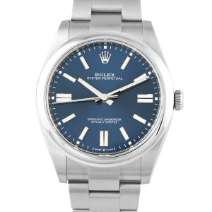 Rolex Oyster Perpetual 41 Blue Dial Steel Watch 124300