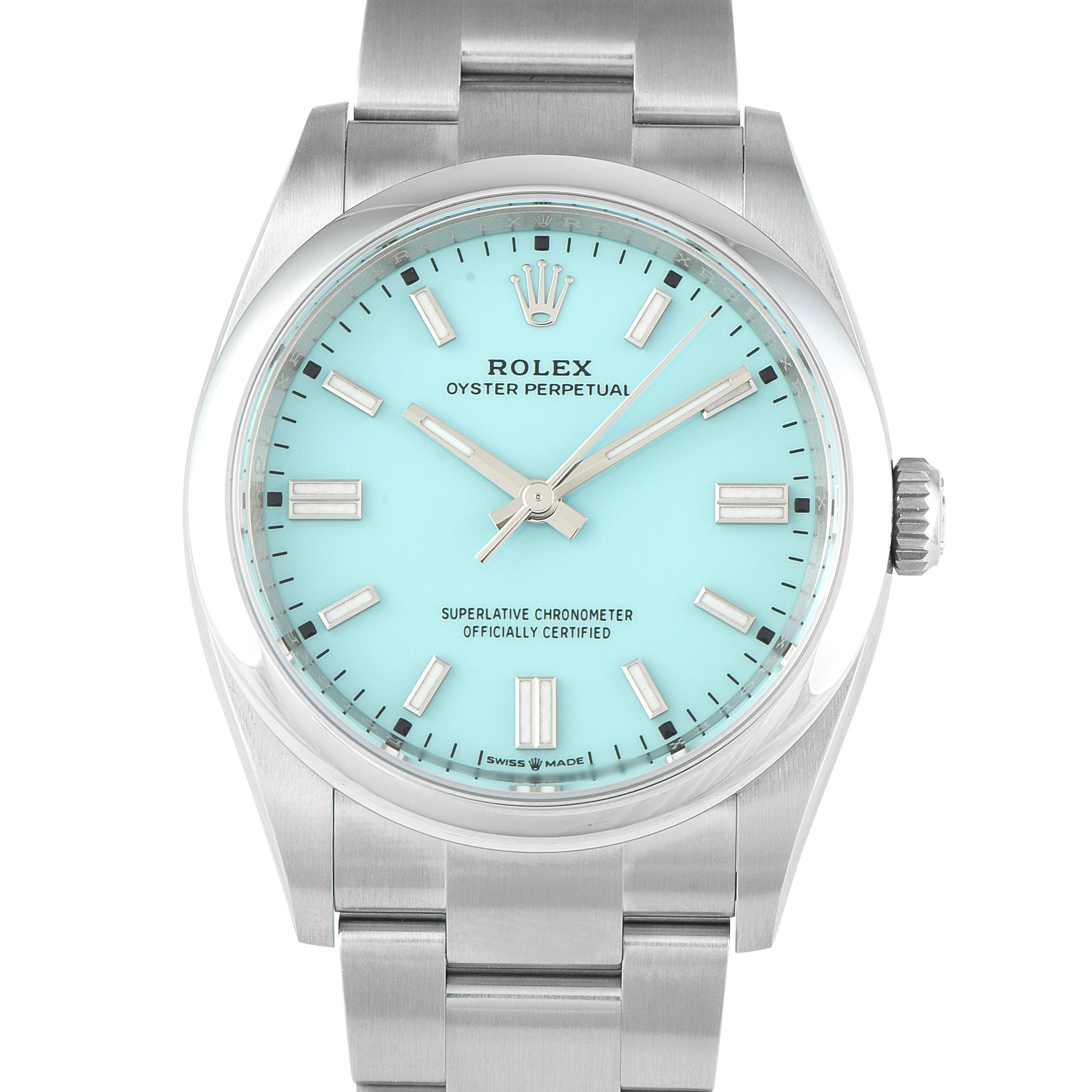 Rolex Oyster Perpetual 36 Turquoise Dial Steel Watch 126000-0006