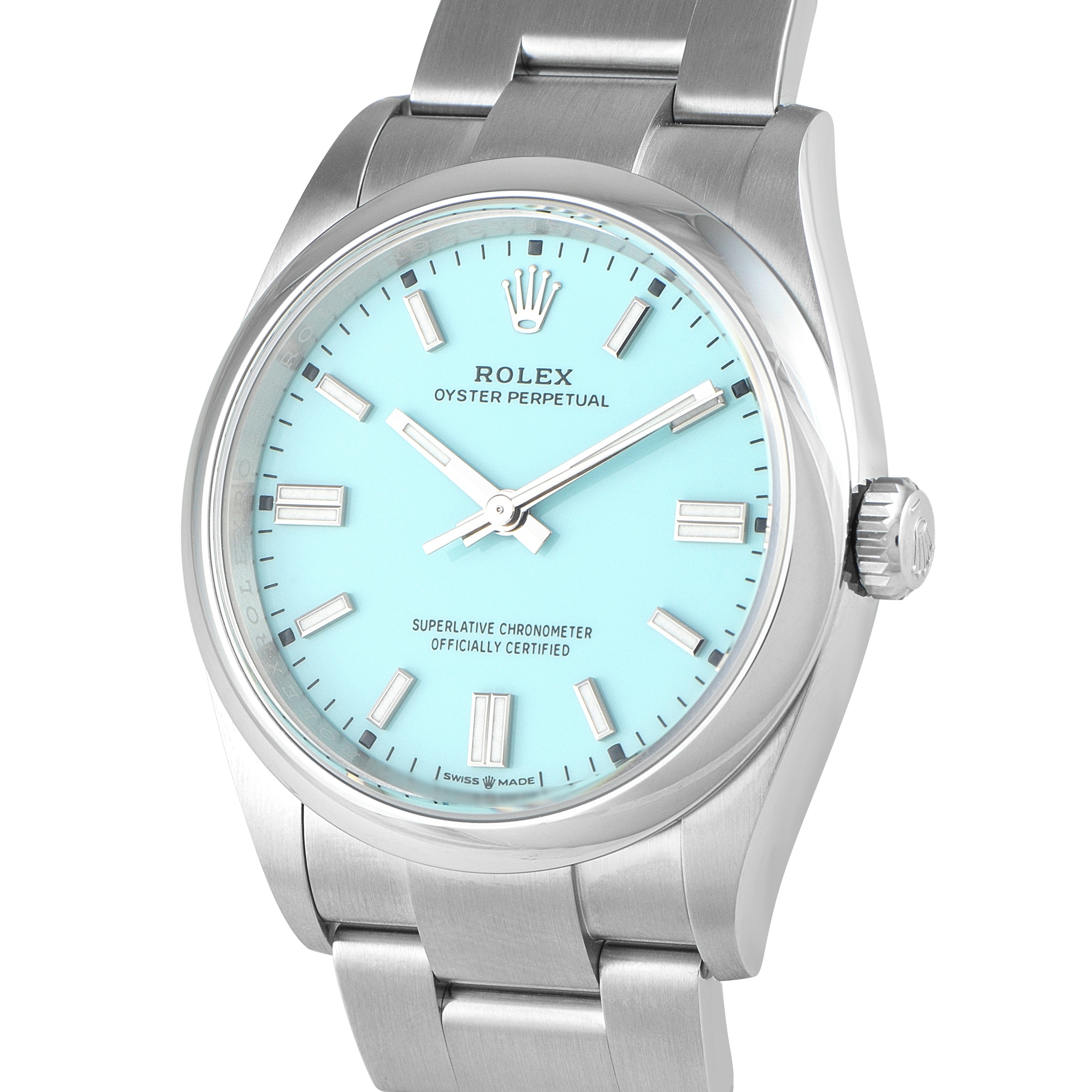 Rolex Oyster Perpetual 36 Turquoise Dial Steel Watch 126000-0006