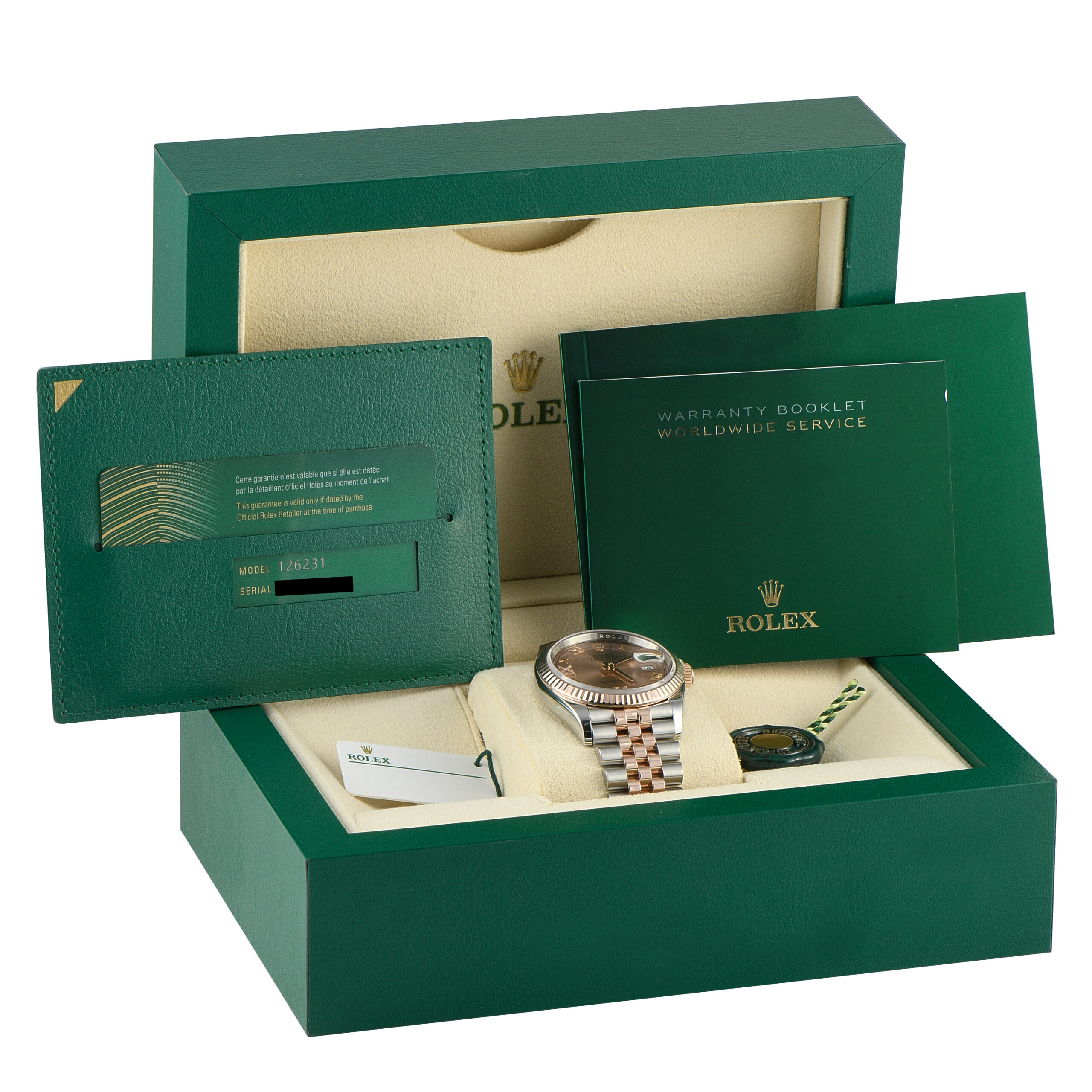 Rolex Datejust 36 Roman Rose Dial Two-Tone Jubilee Watch 126231