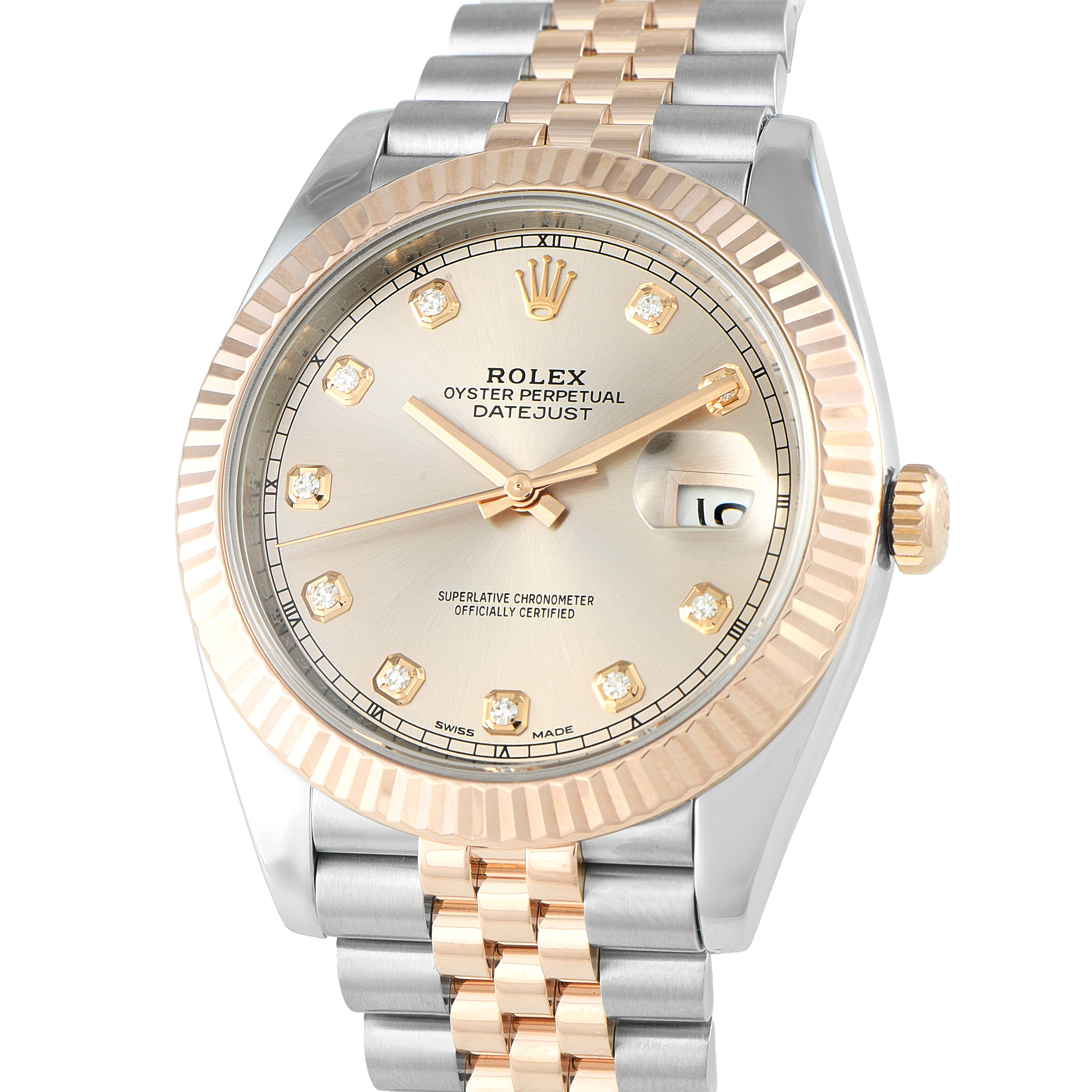 Rolex Datejust 41 Sundust Diamond Dial Two-Tone Jubilee Watch 126331