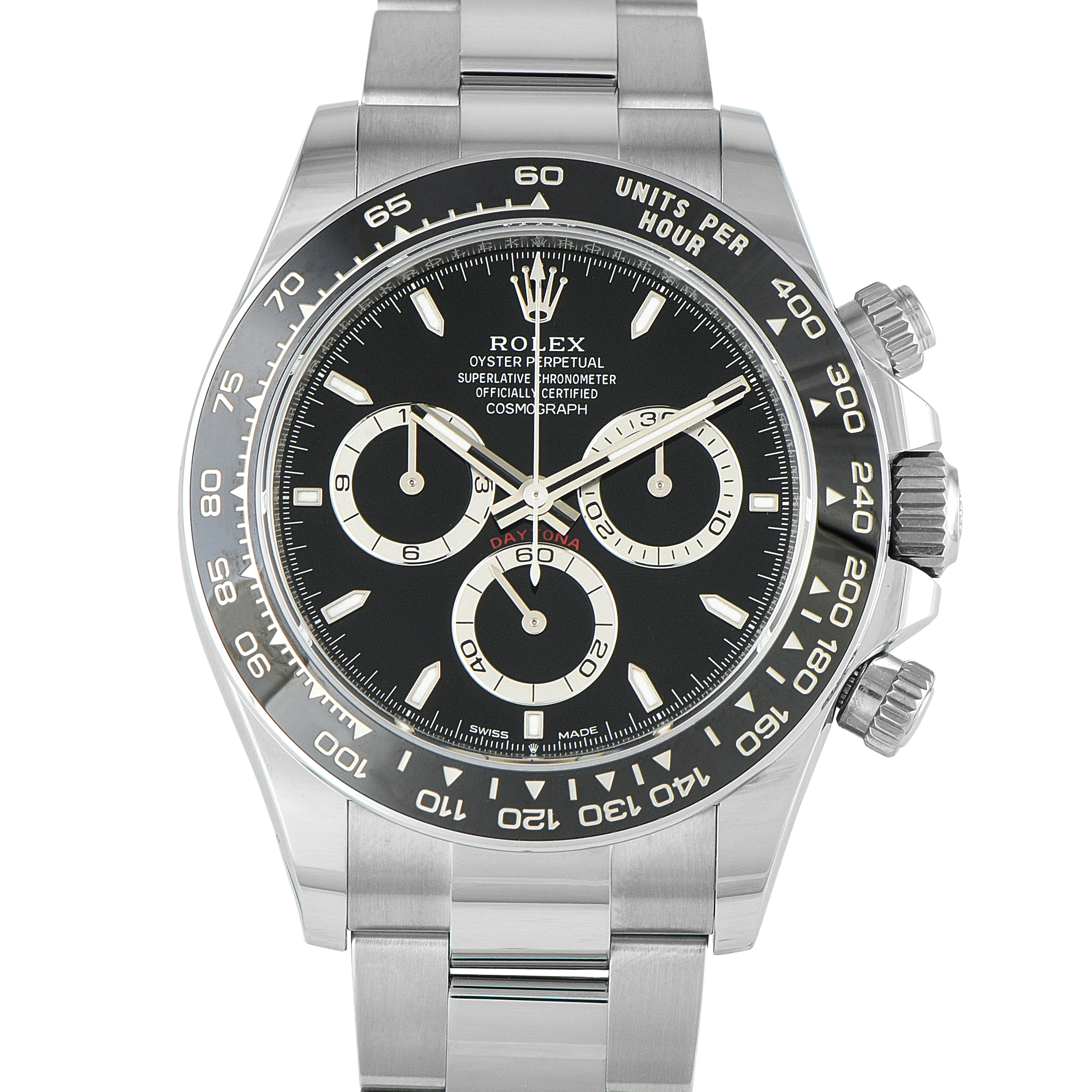 Rolex Daytona Black Dial Steel Watch 126500LN