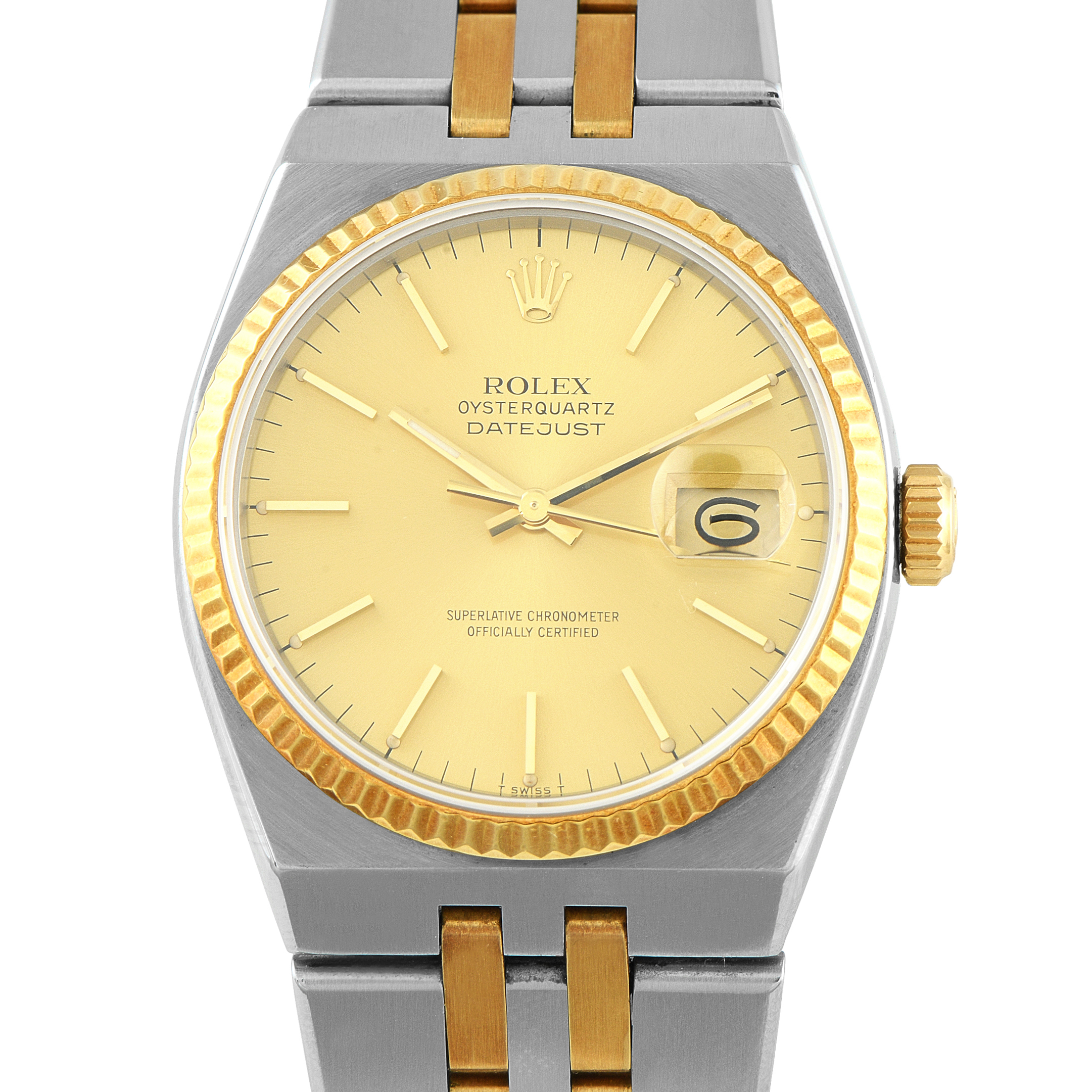 Rolex Datejust Oysterquartz Two-Tone Watch 17013