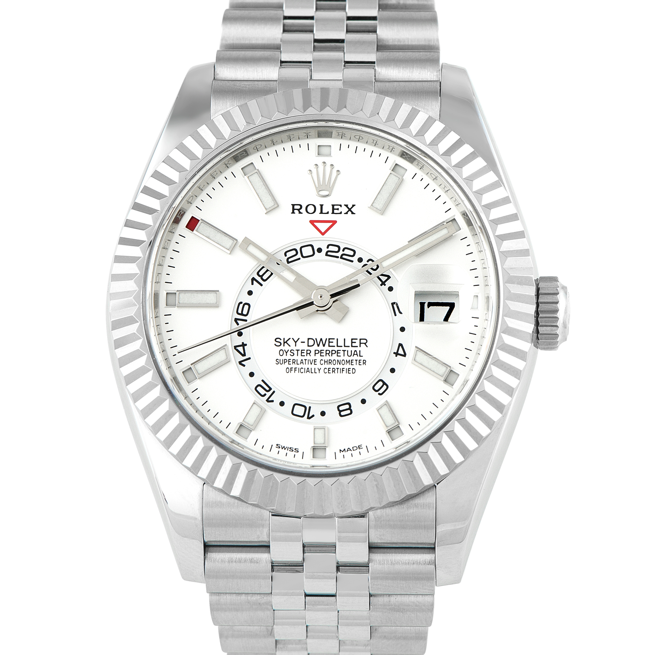 Rolex Sky-Dweller 42 White Rolesor Jubilee Watch 326934