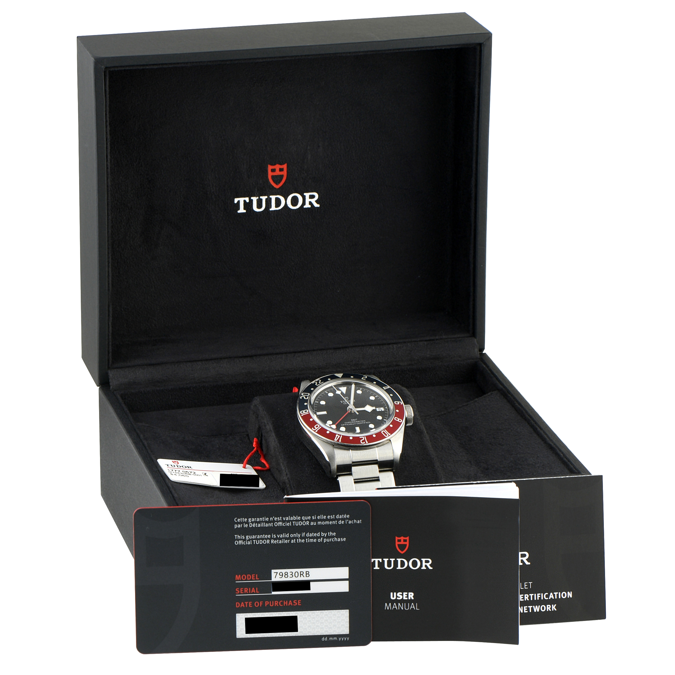 Tudor Black Bay GMT Black Dial Steel Watch 79830RB