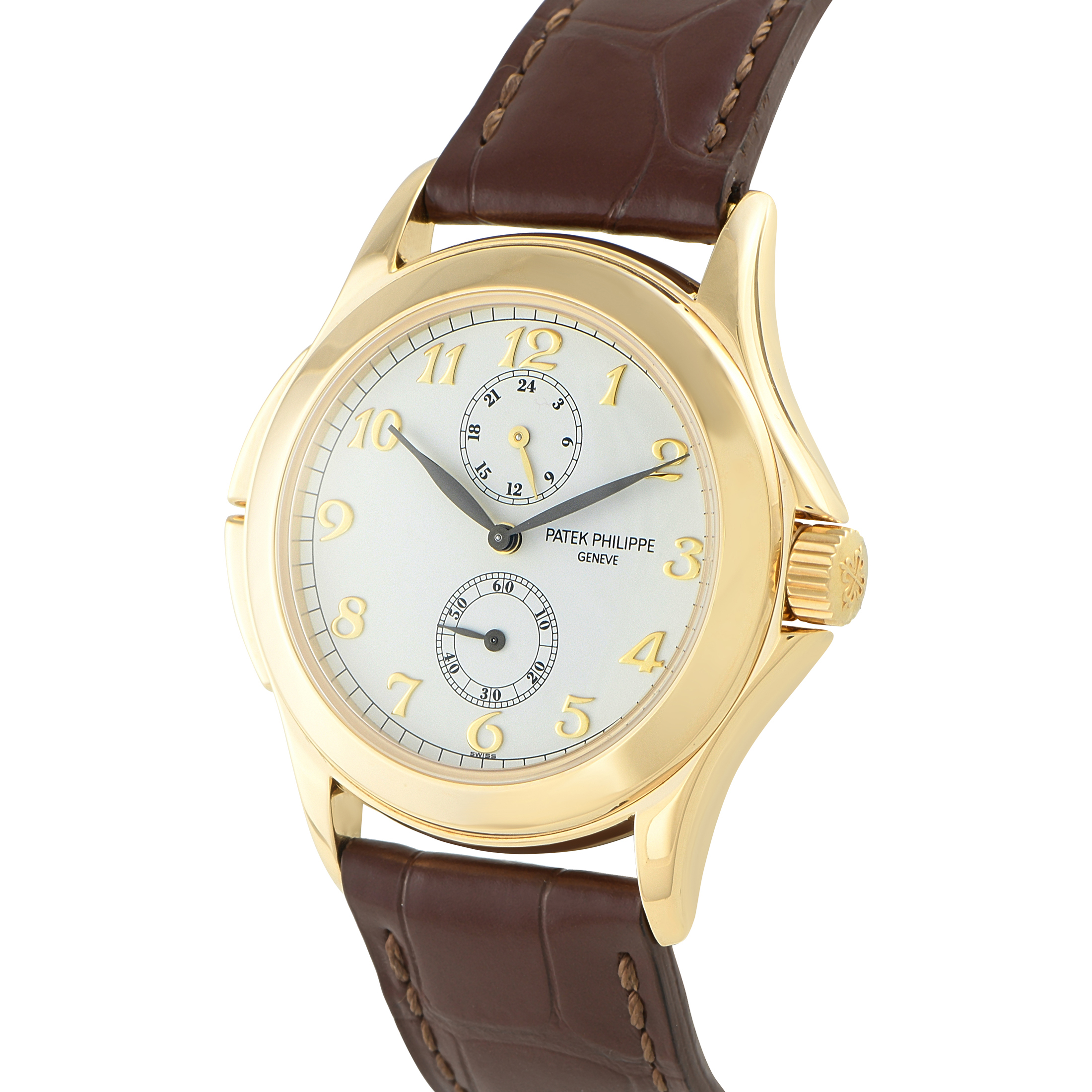 Patek Philippe Calatrava Travel Time Yellow Gold Watch 5134j