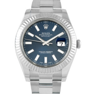 Rolex Datejust II Blue Dial Oyster Watch 116334