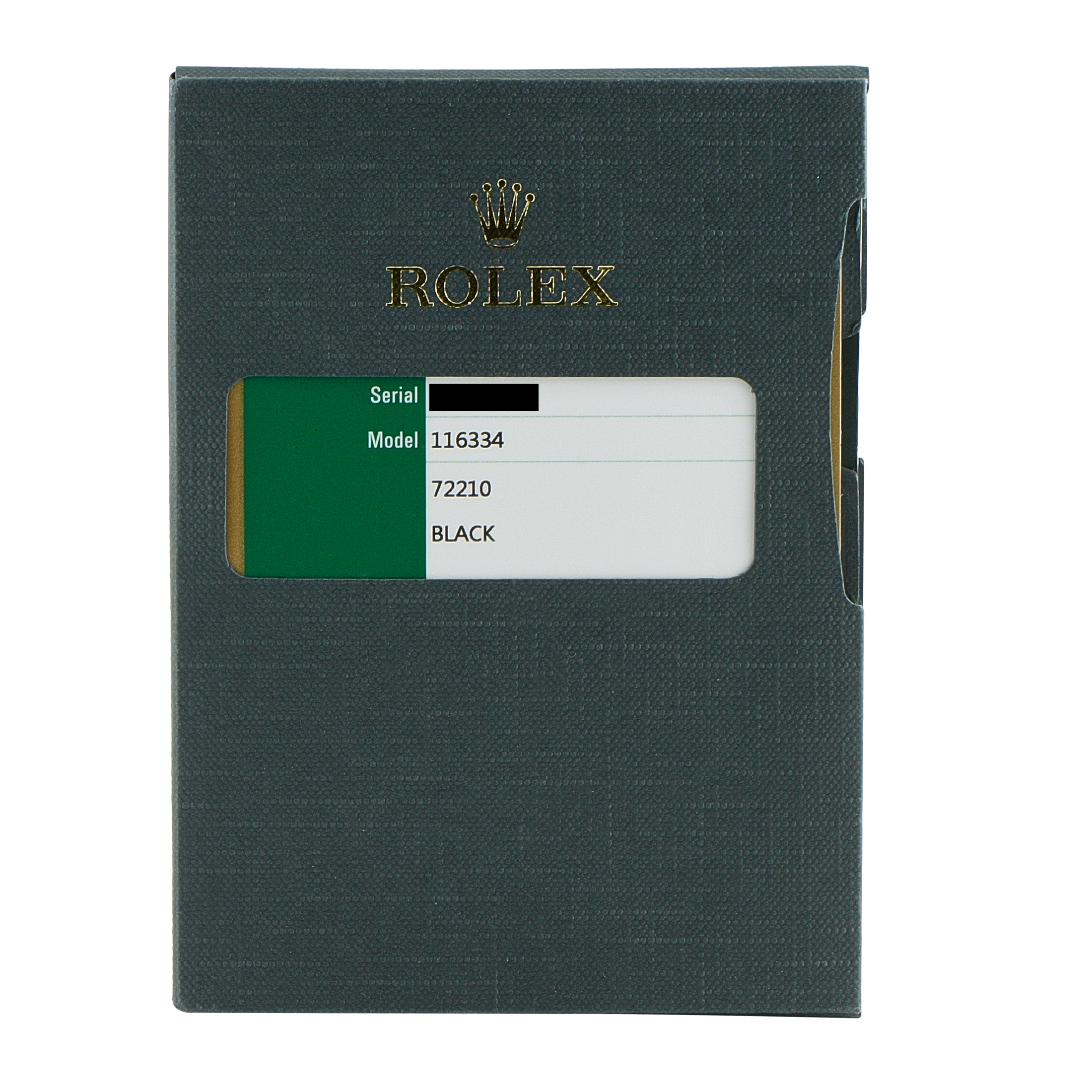 Rolex Datejust II Black Dial White Gold and Steel Oyster Watch 116334