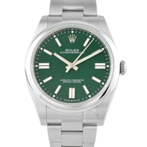 Rolex Oyster Perpetual 41 Green Dial Steel Watch 124300