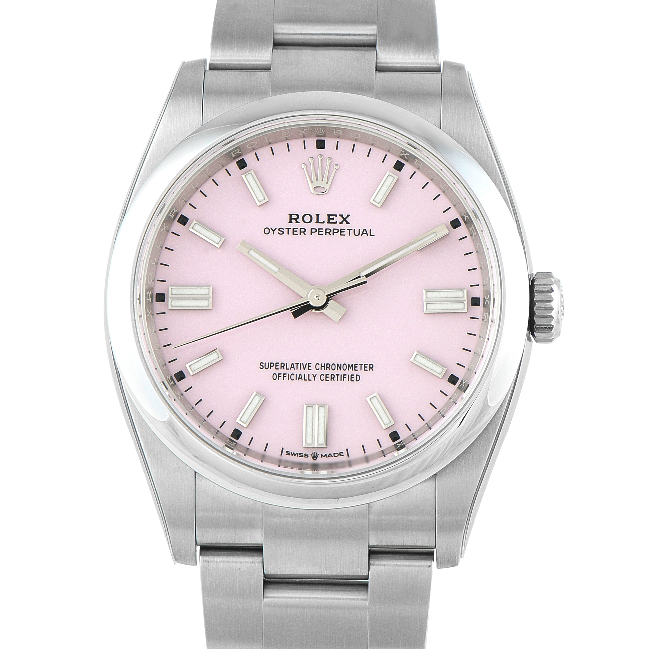 Rolex Oyster Perpetual 36 Candy Pink Dial Steel Watch 126000-0008