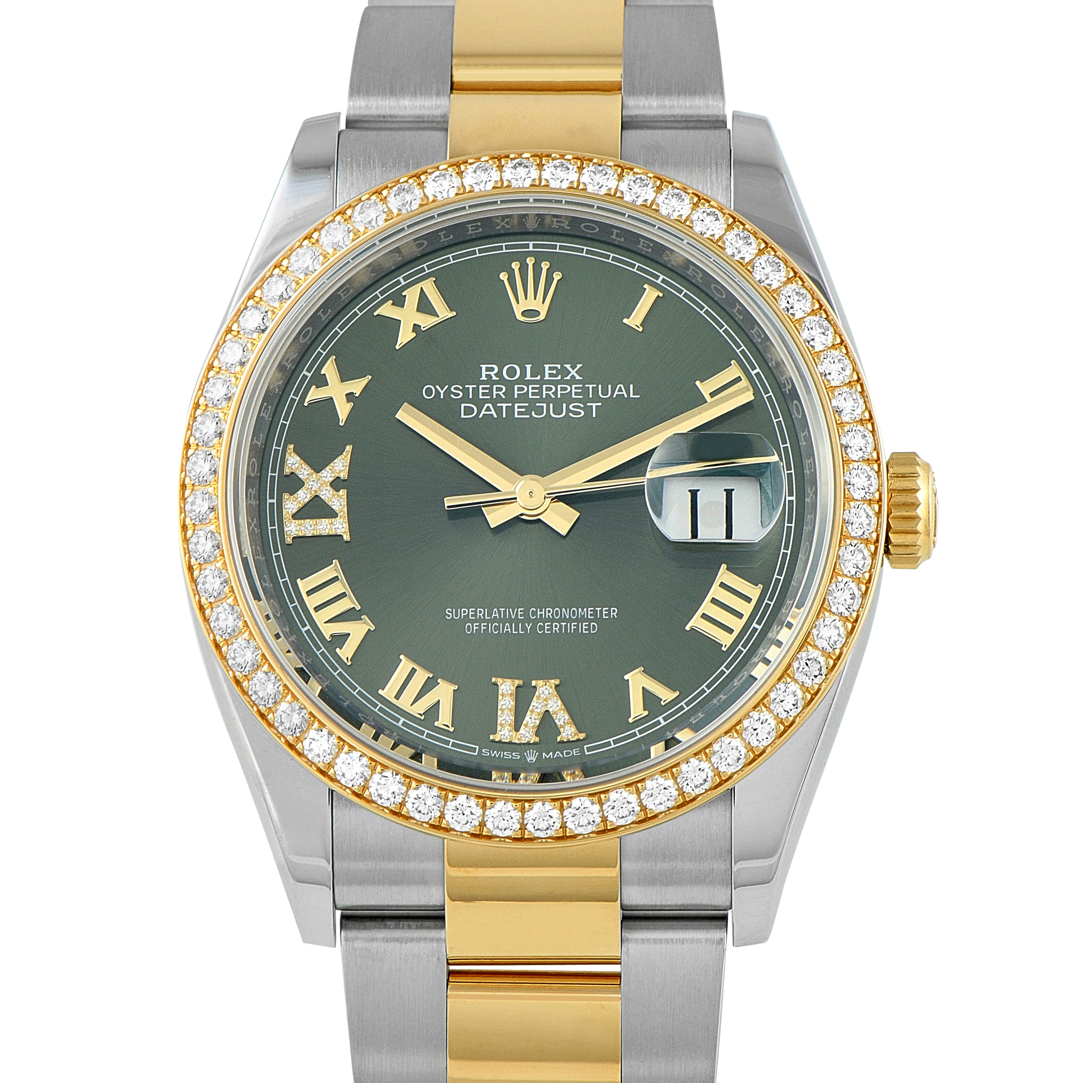 Rolex Datejust 36 Diamond Bezel Two-Tone Oyster Watch 126283RBR 126283rbr