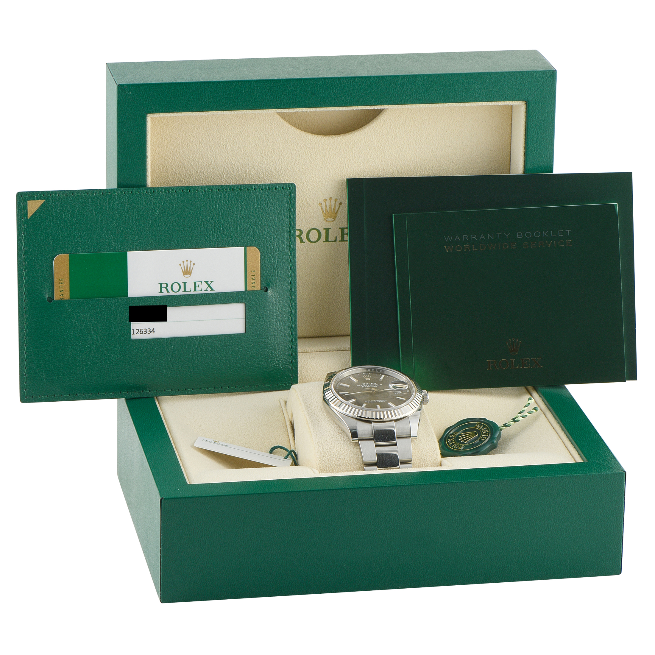 Rolex Datejust 41 Slate Dial Steel and White Gold Oyster Watch 126334