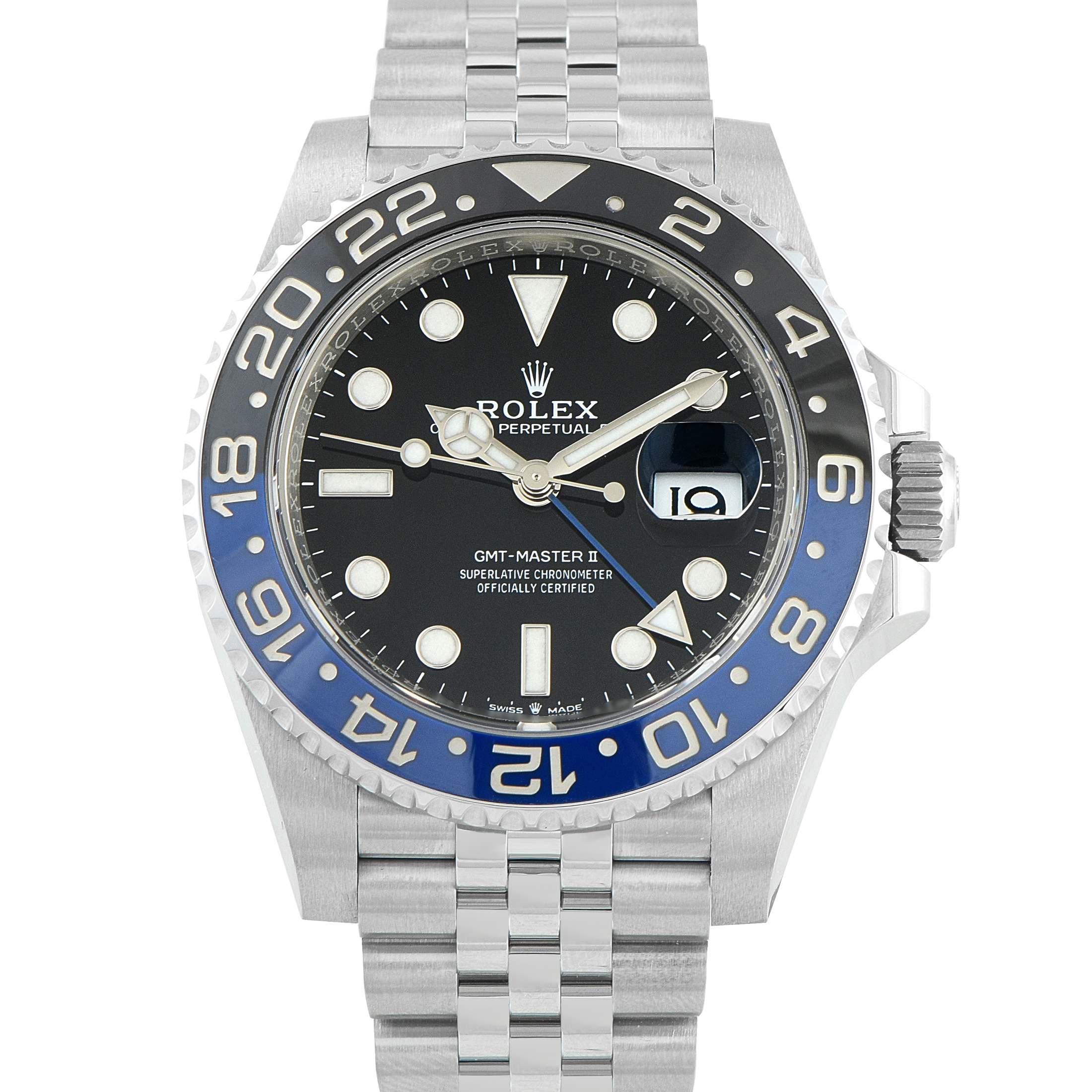 Rolex GMT-Master II Batgirl Steel Jubilee Watch 126710BLNR