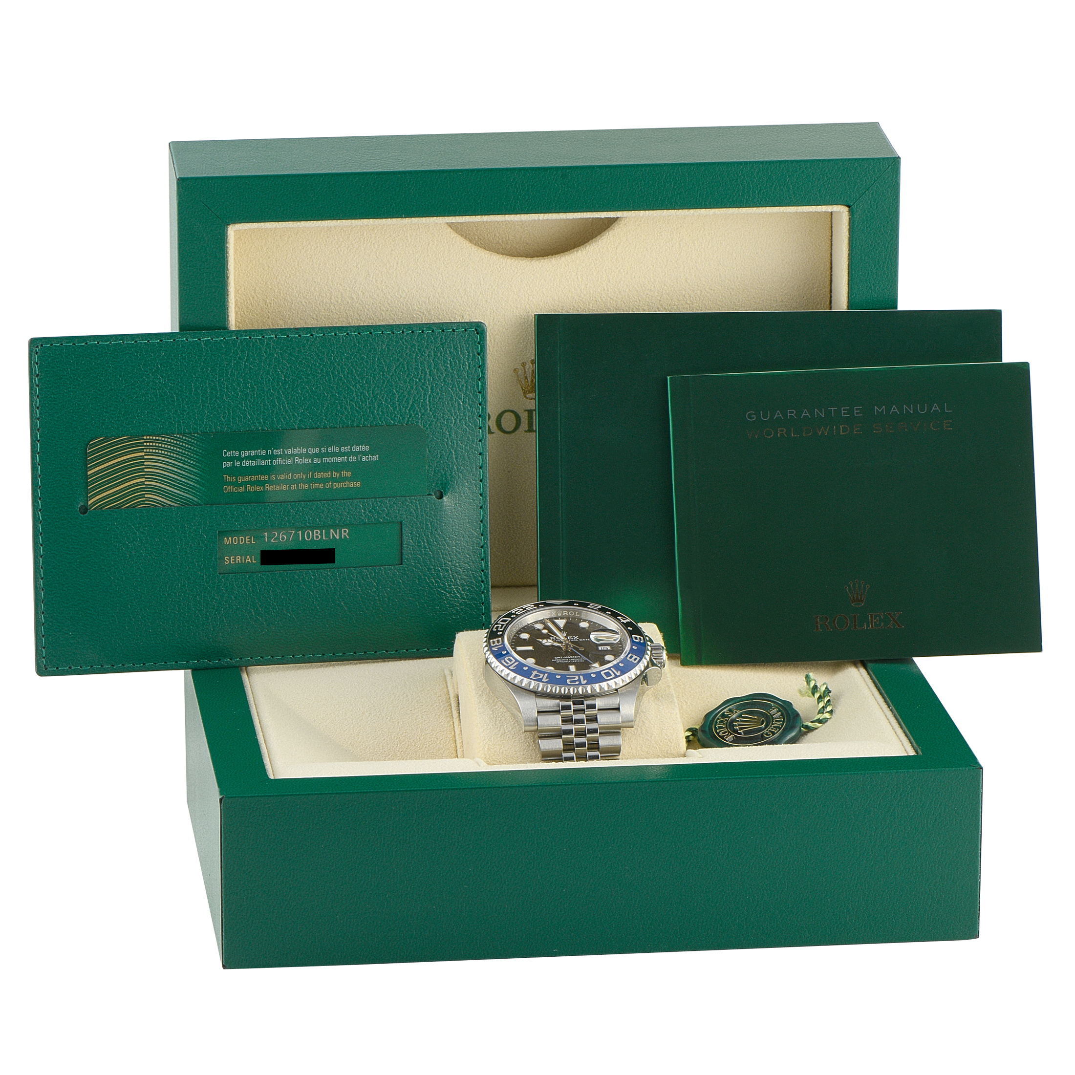 Rolex GMT-Master II Batgirl Steel Jubilee Watch 126710BLNR