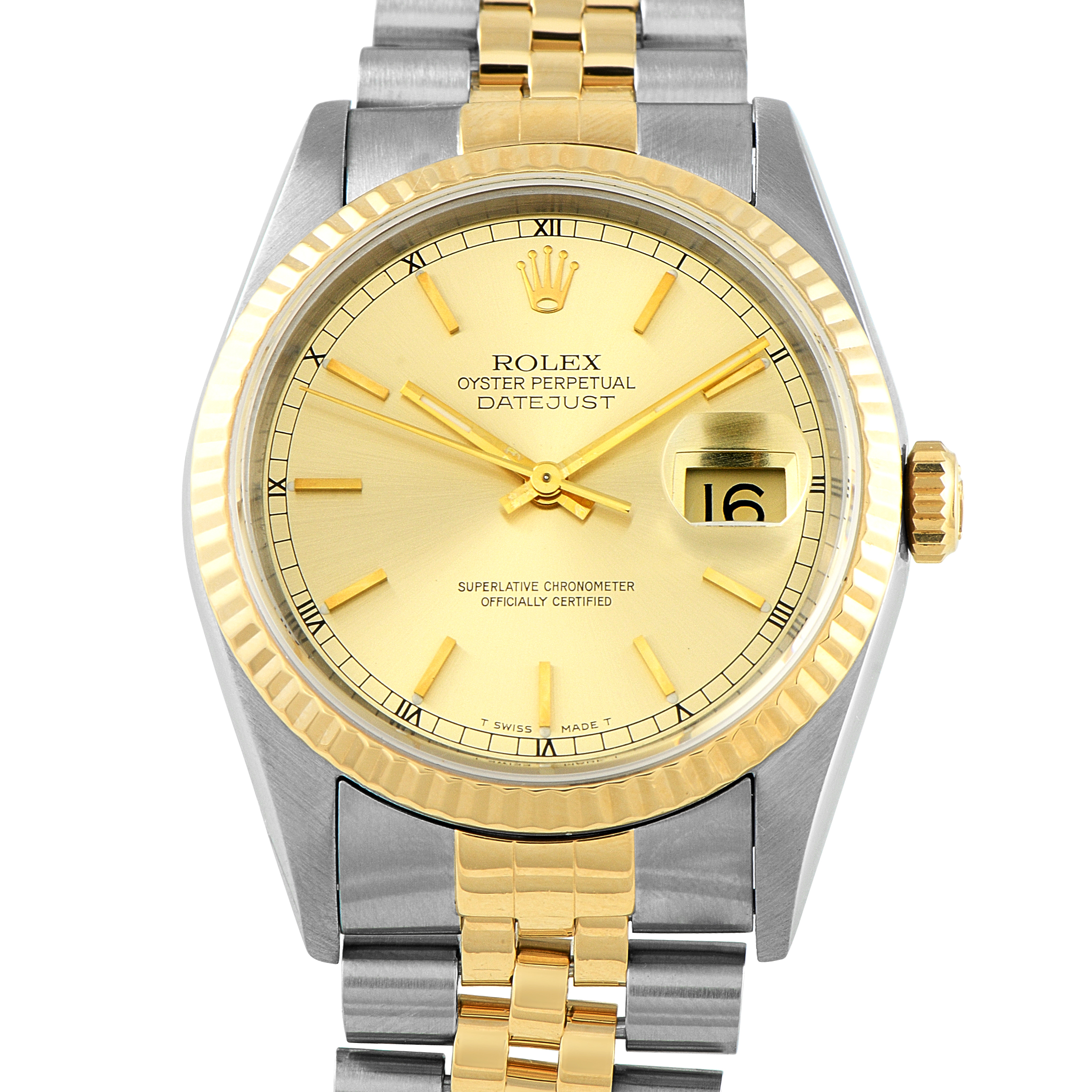 Rolex Datejust 36 Champagne Dial Two-Tone Jubilee Watch 16233