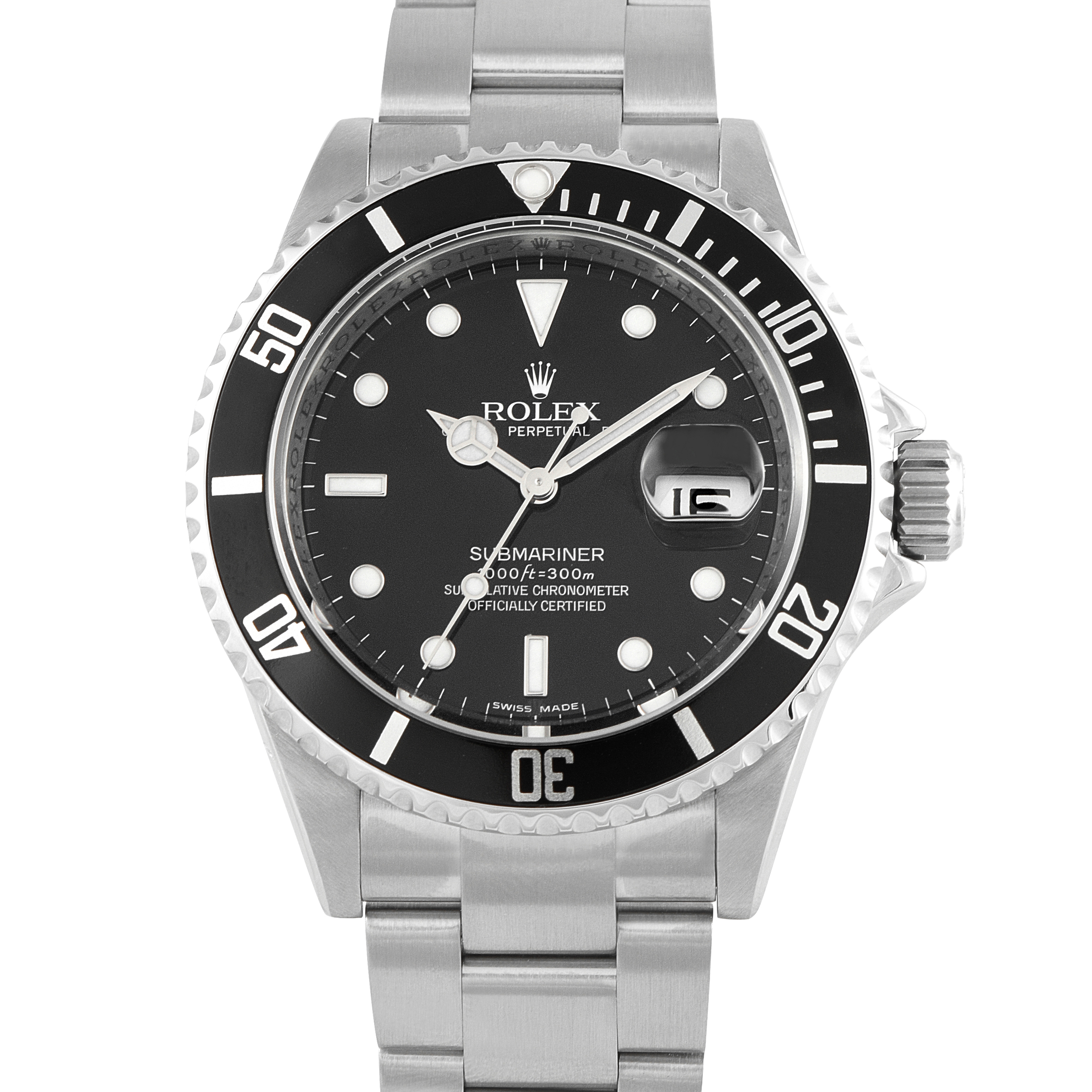 Rolex Submariner Date Steel Watch 16610