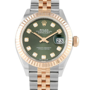 Rolex Lady Datejust Olive Dial Two-Tone Jubilee Watch 279171-0007