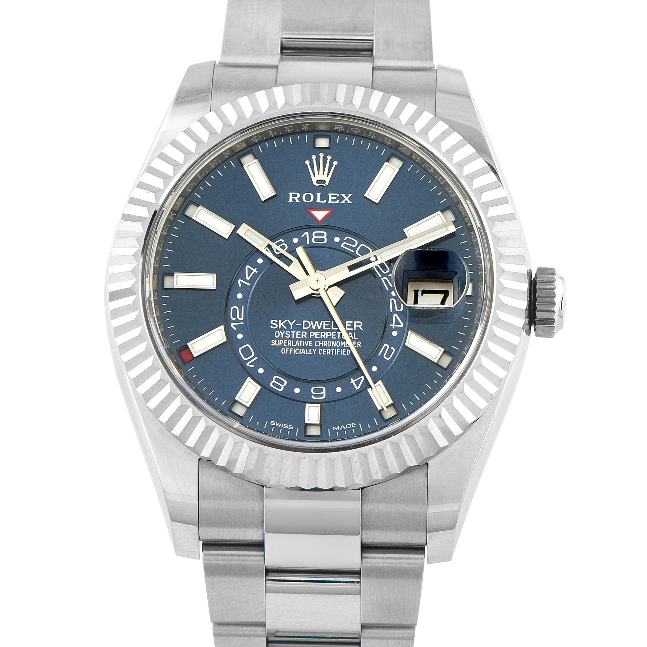 Rolex Sky-Dweller Blue Dial Steel and White Gold Oyster Watch 326934