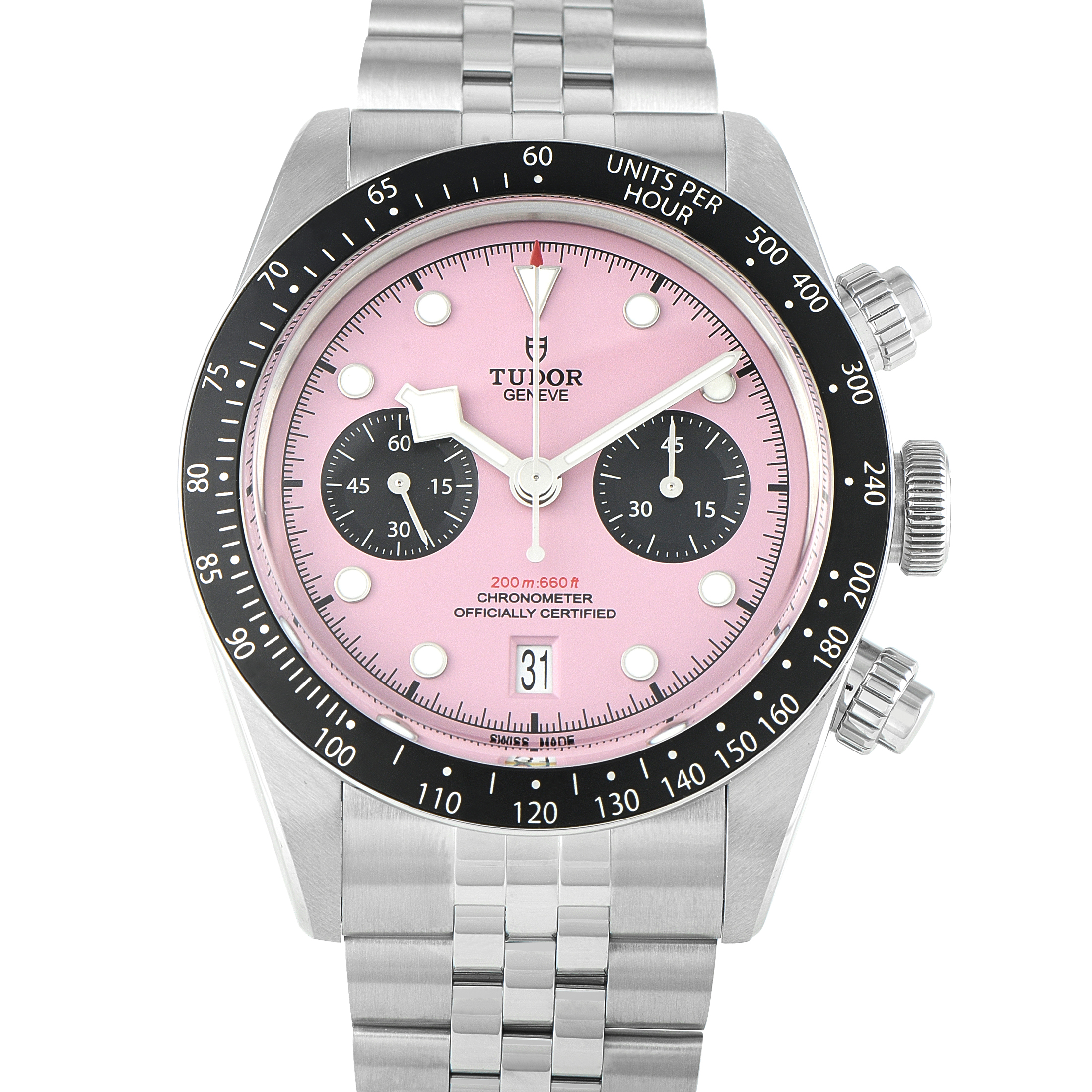 Tudor Black Bay Chrono Pink Steel Watch M79360N-0019