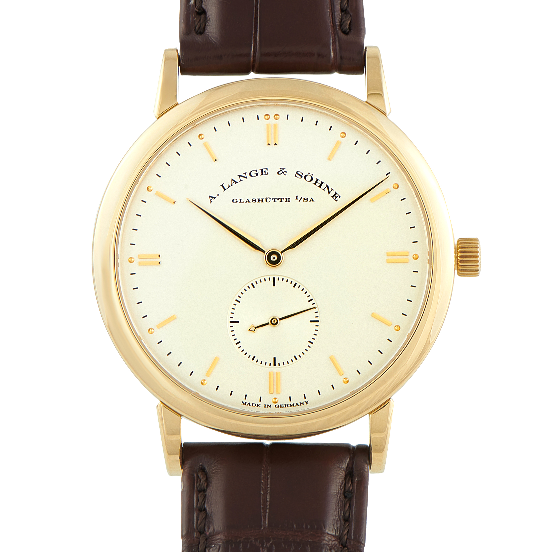 A. Lange & Sohne Saxonia Yellow Gold Watch 215.021