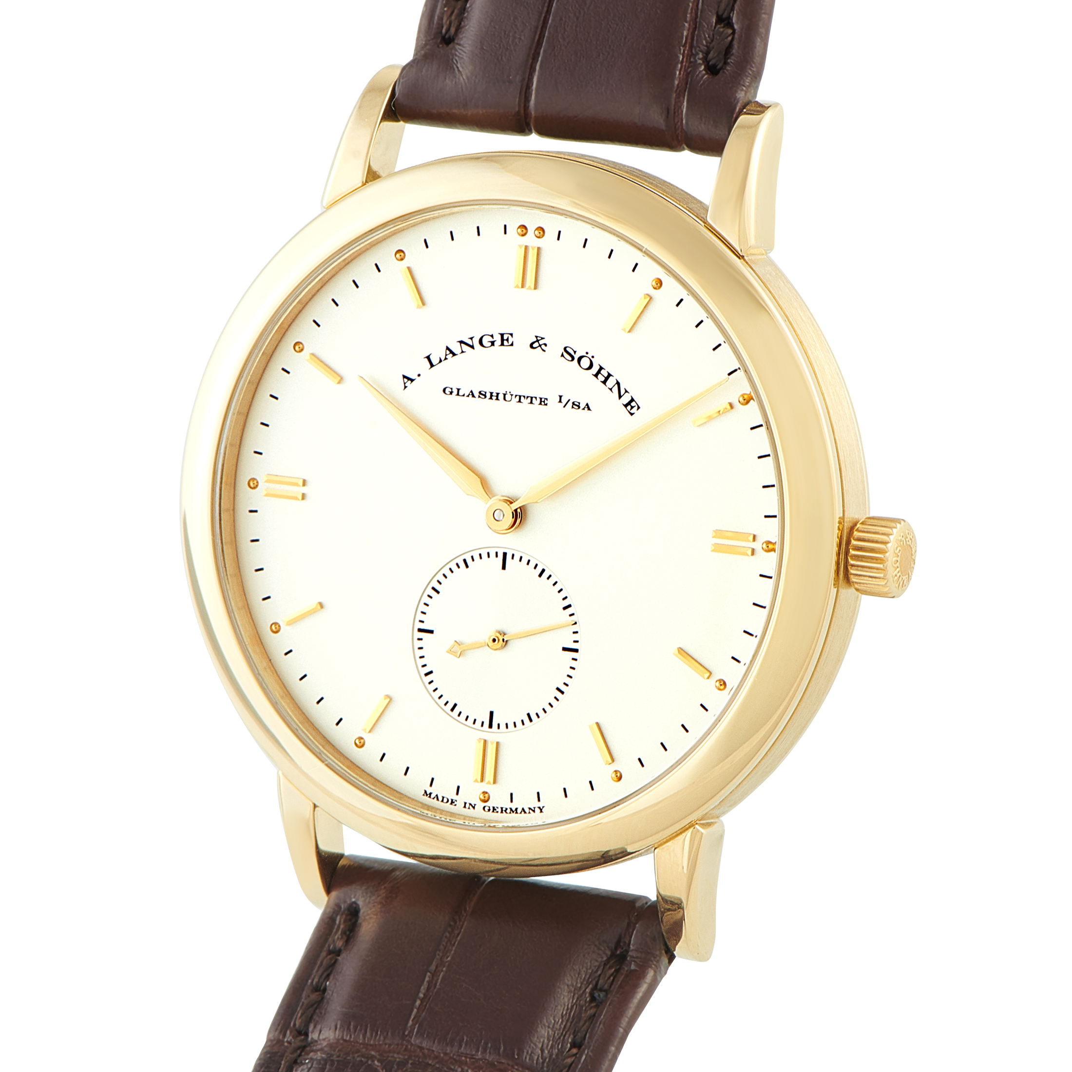 A. Lange & Sohne Saxonia Yellow Gold Watch 215.021