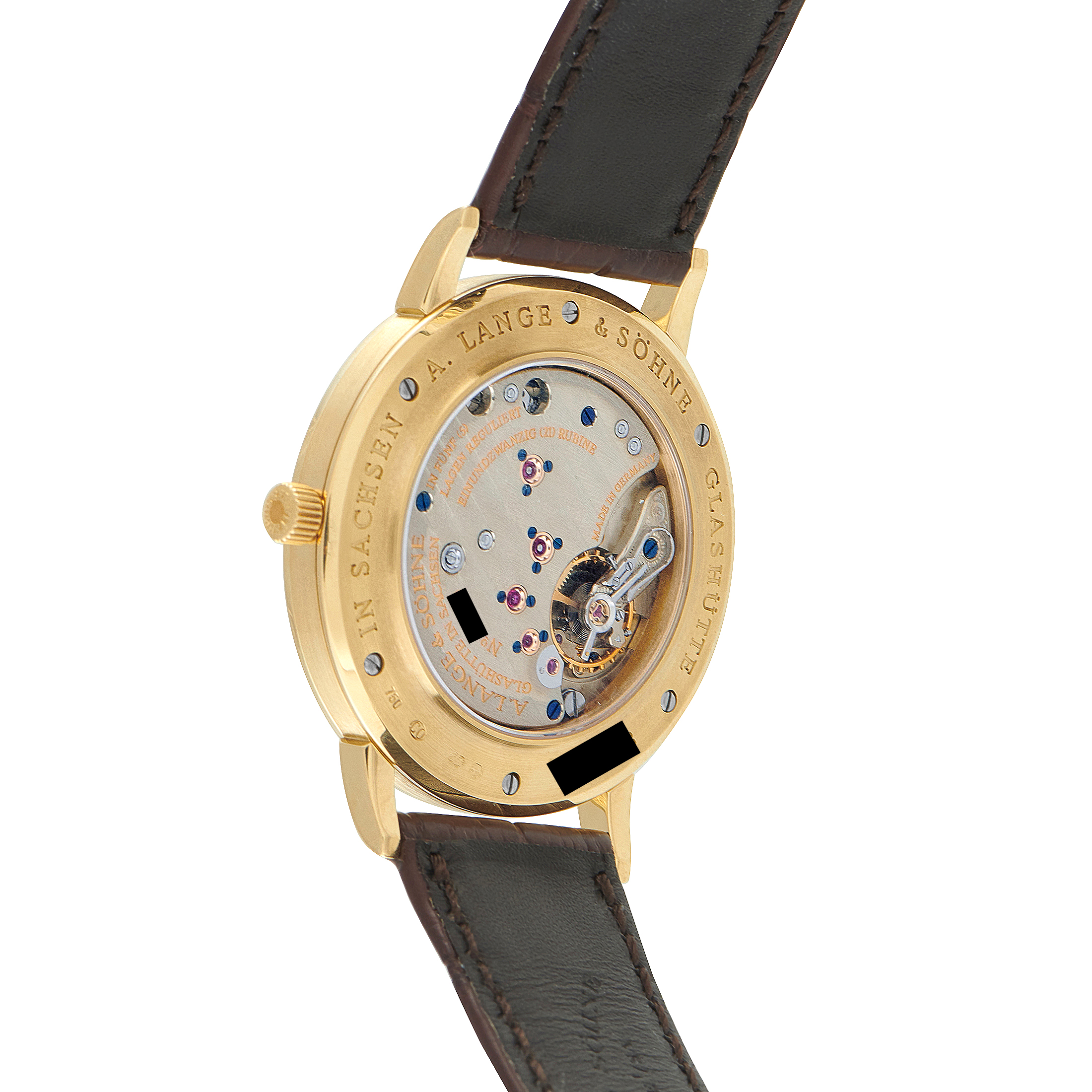 A. Lange & Sohne Saxonia Yellow Gold Watch 215.021