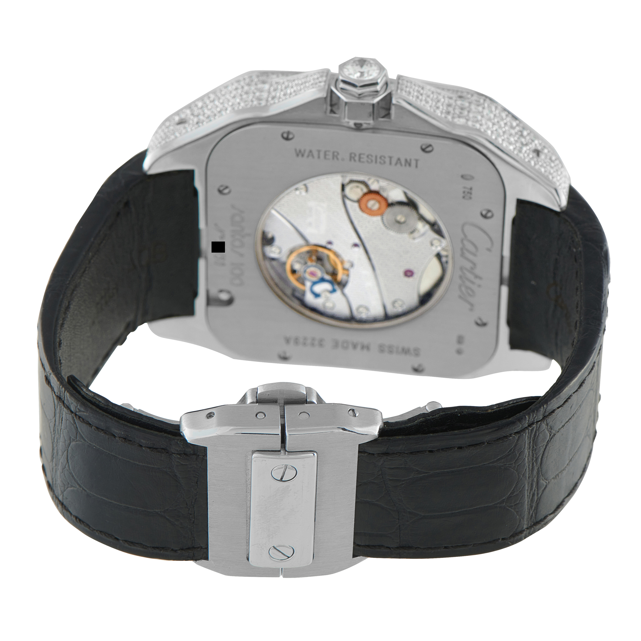 Cartier Santos Triple 100 Diamond and White Gold Watch 23/50