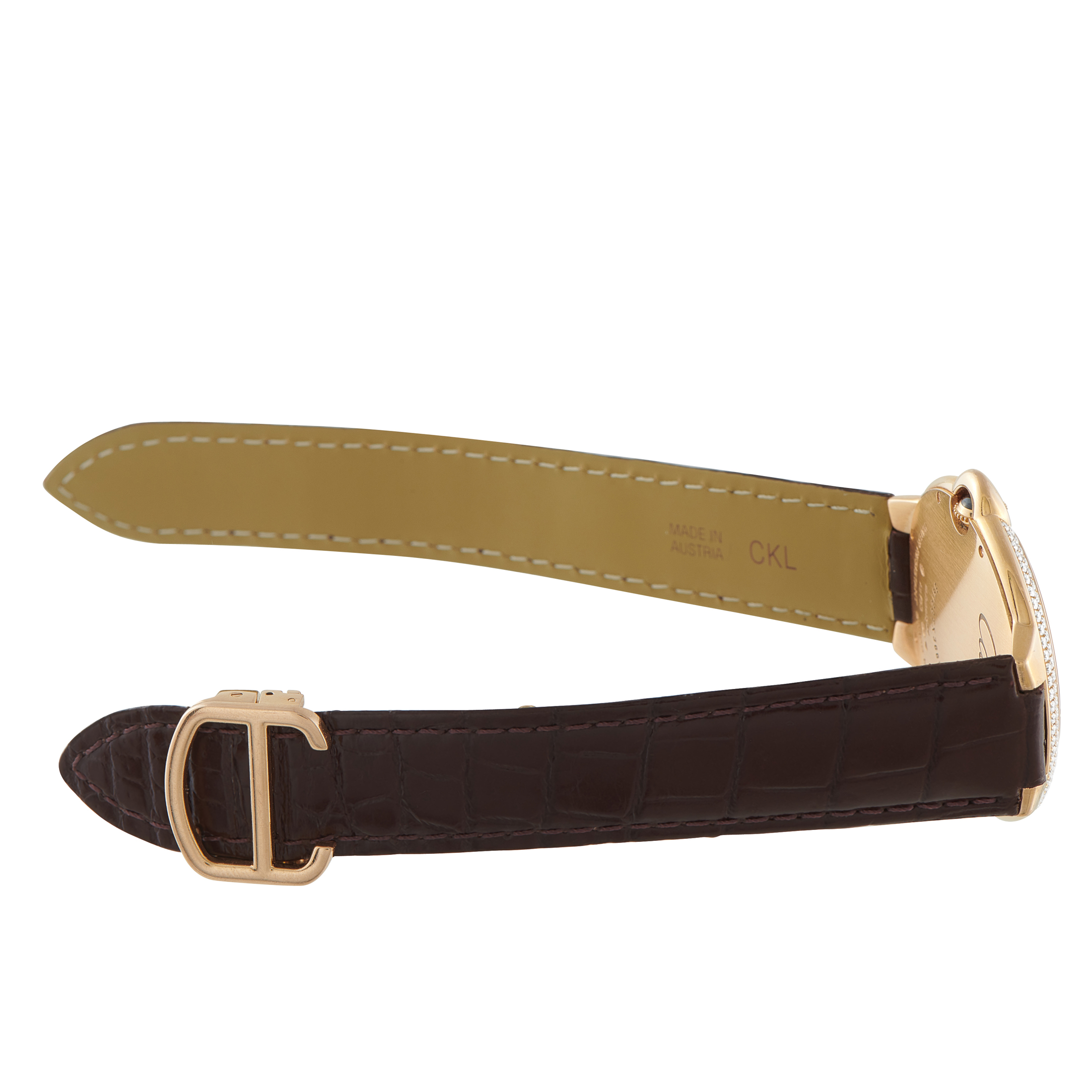 Cartier Ballon Bleu Diamond Bezel Rose Gold Watch WE902055