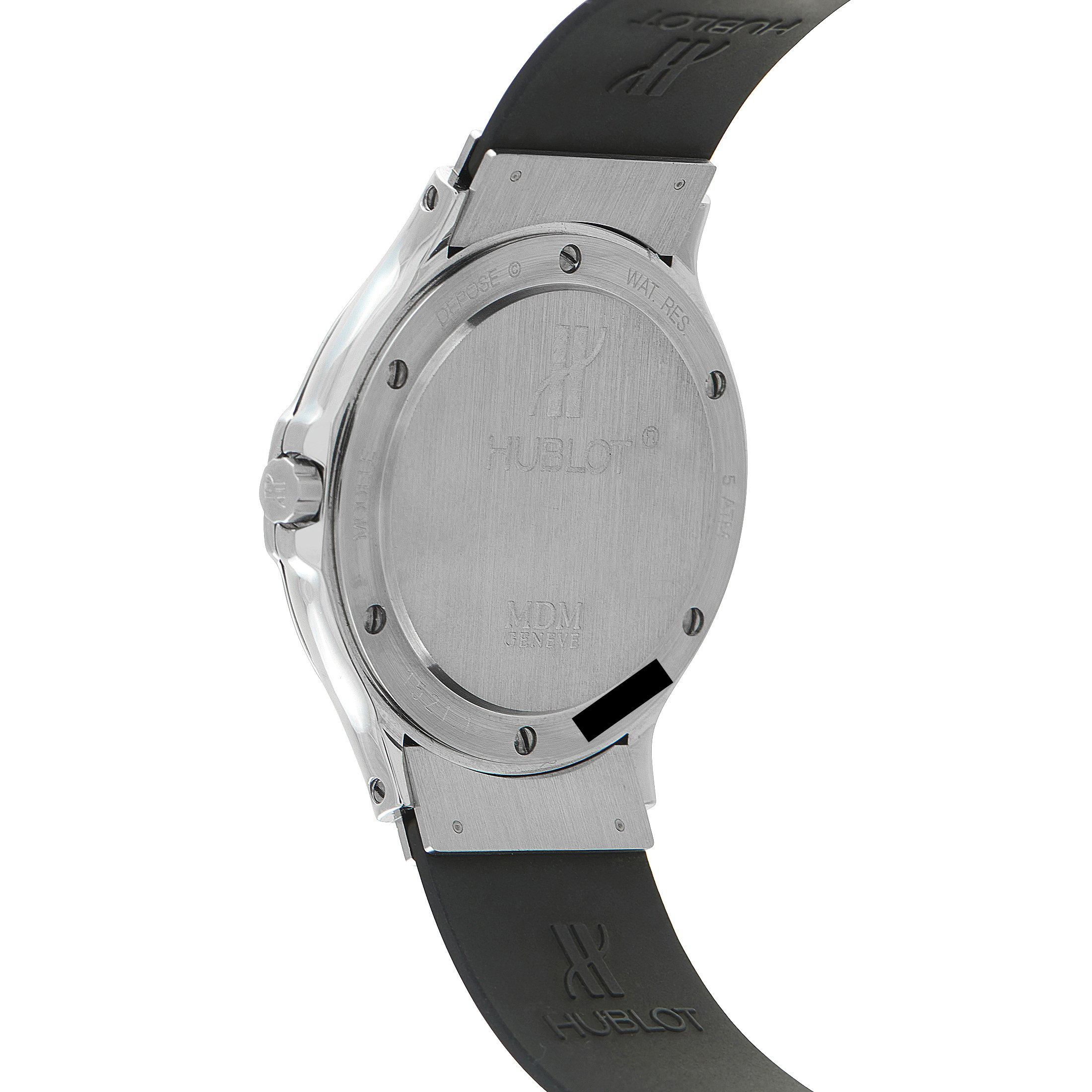 Hublot Classic MDM Depose Black Dial Steel Quartz Watch 1521.1