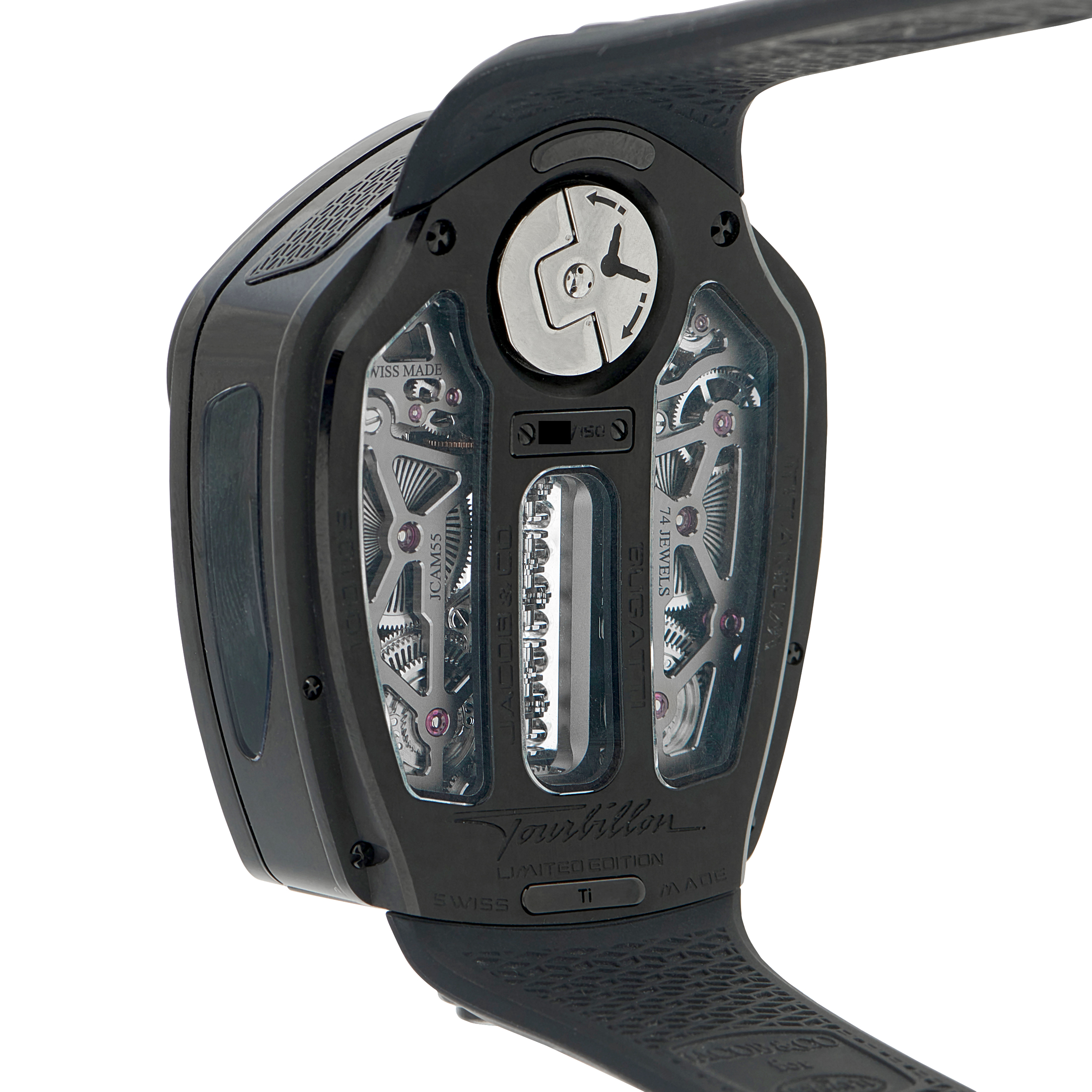 Jacob & Co Bugatti Tourbillon Black Titanium Watch BU300.21.AA.AA.BBRUA