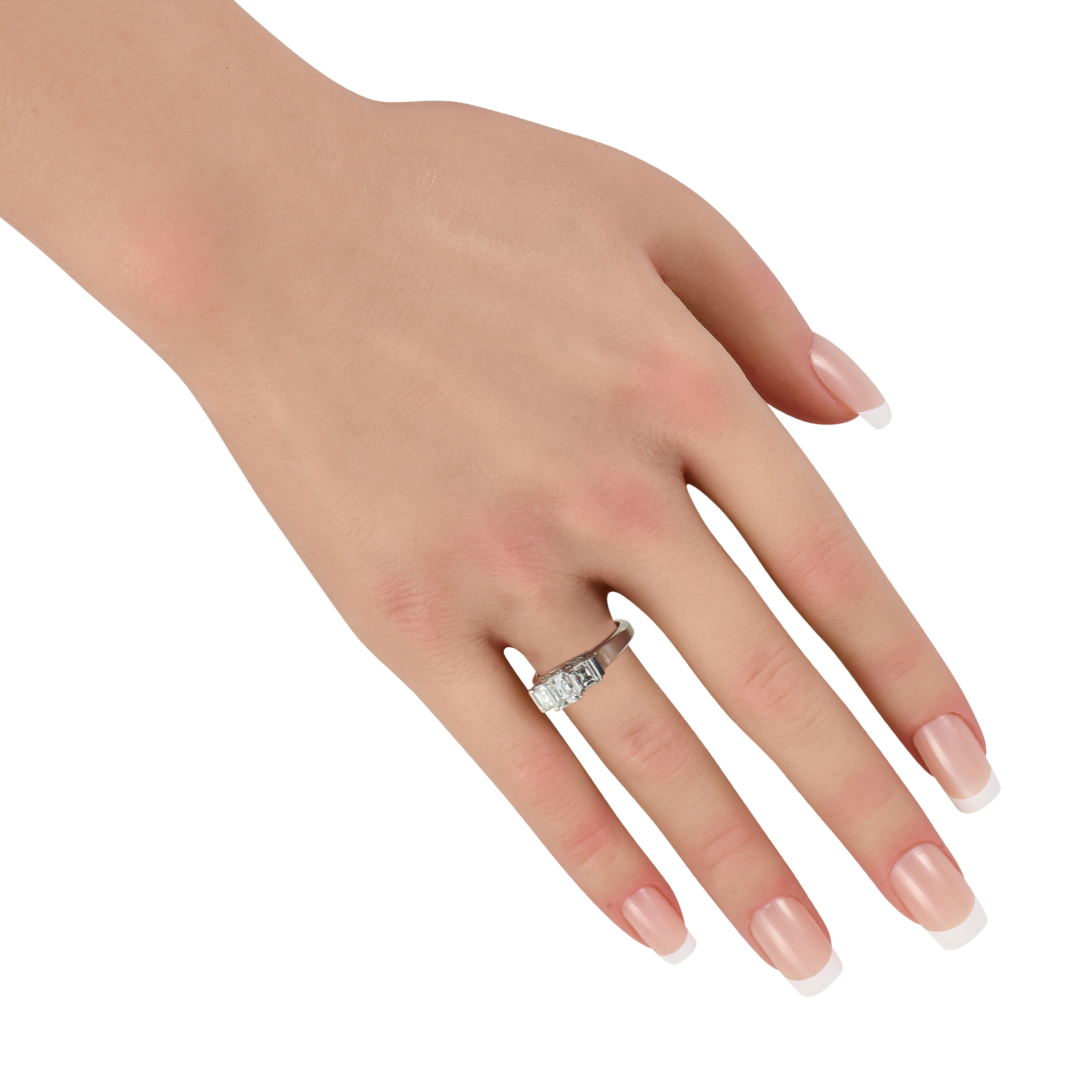 LB Exclusive Platinum 1.32ct Diamond Three-Stone Ring #5251