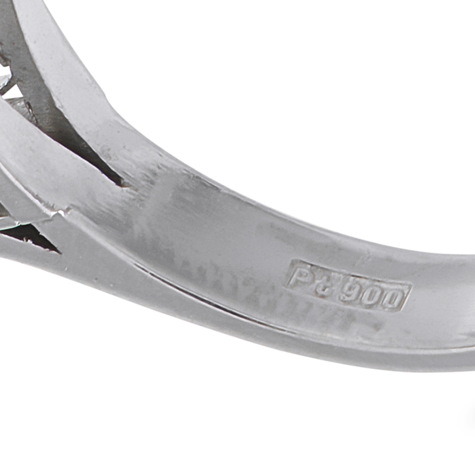 LB Exclusive Platinum 1.32ct Diamond Three-Stone Ring #5251