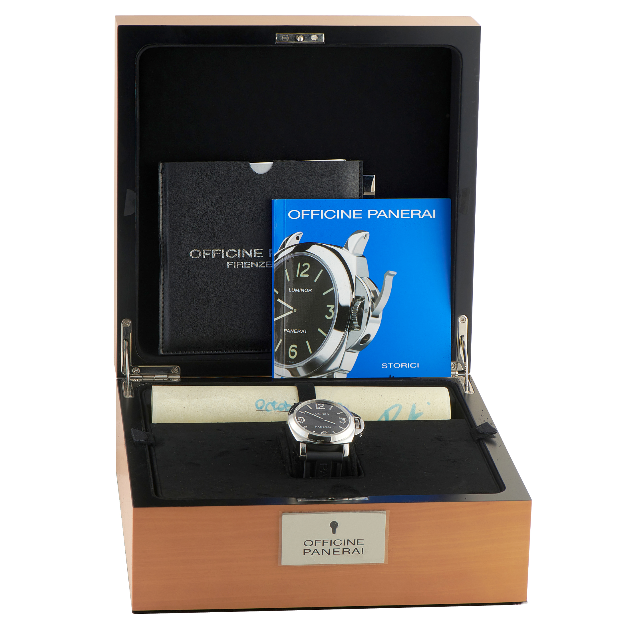 Officine Panerai Luminor Diamond Dial Steel Watch PAM00130