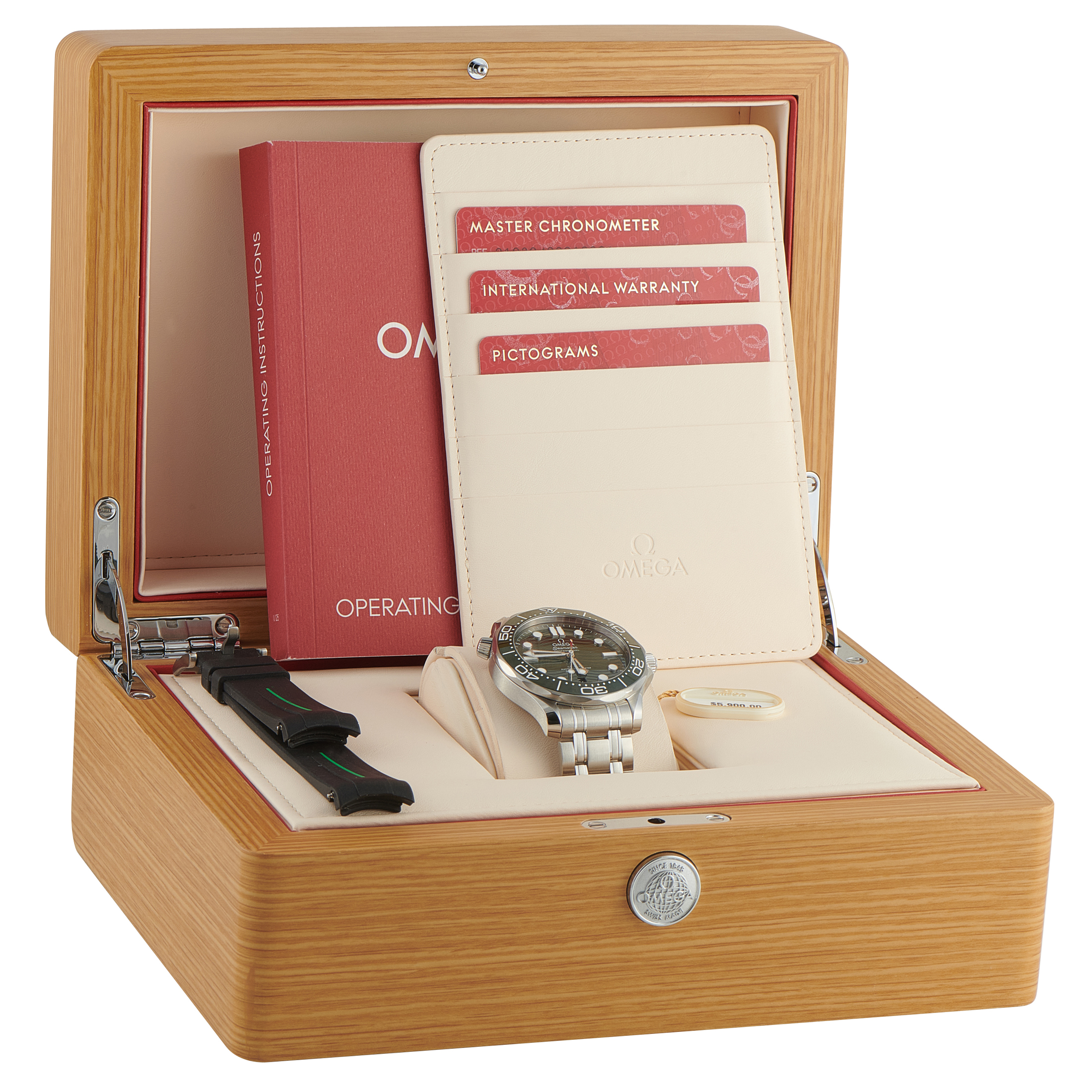 Omega Seamaster Diver 300M Green Dial Steel Watch 210.30.42.20.10.001