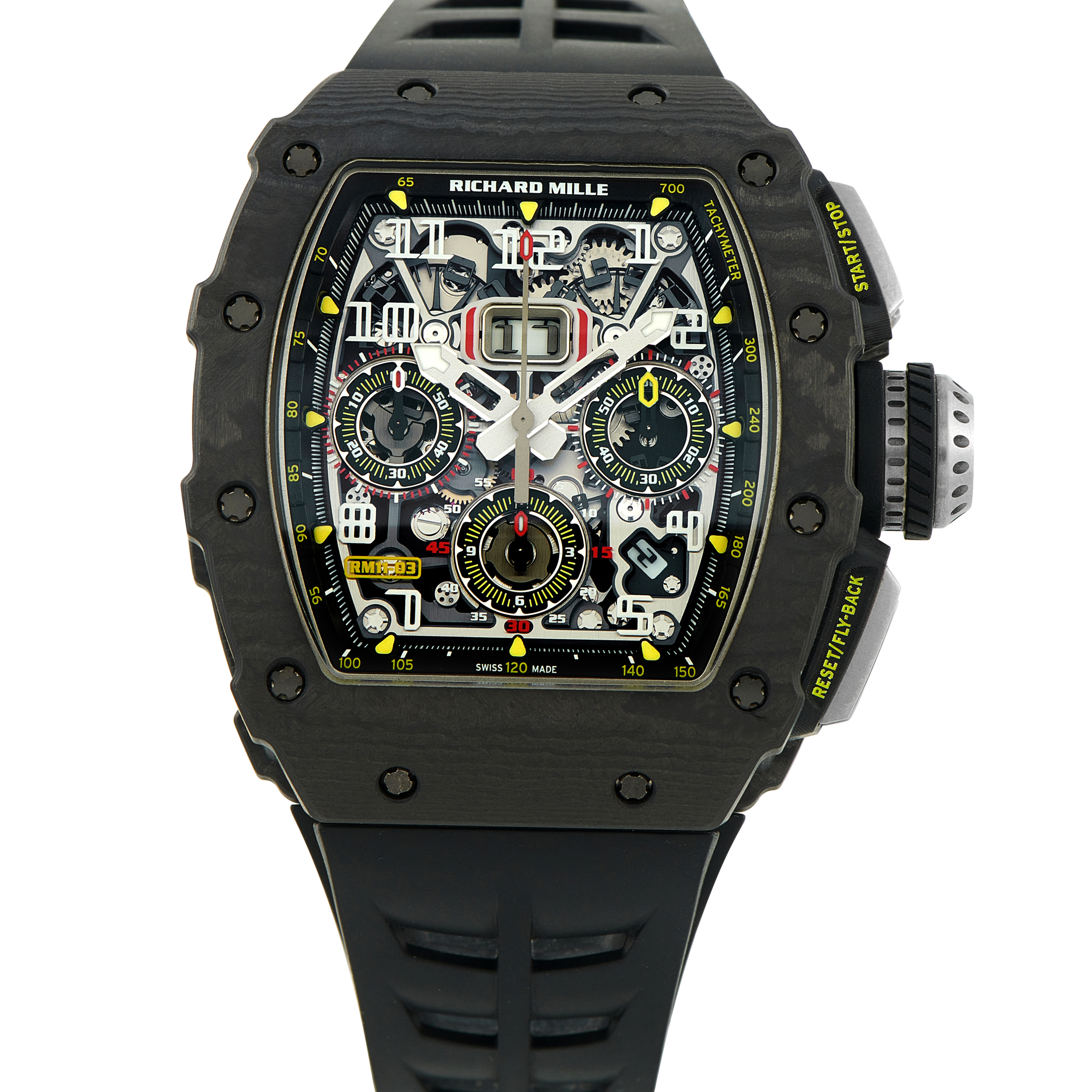 Richard Mille RM11-03 Skeleton Dial Black NTPT Carbon Watch RM11-03 NTPT