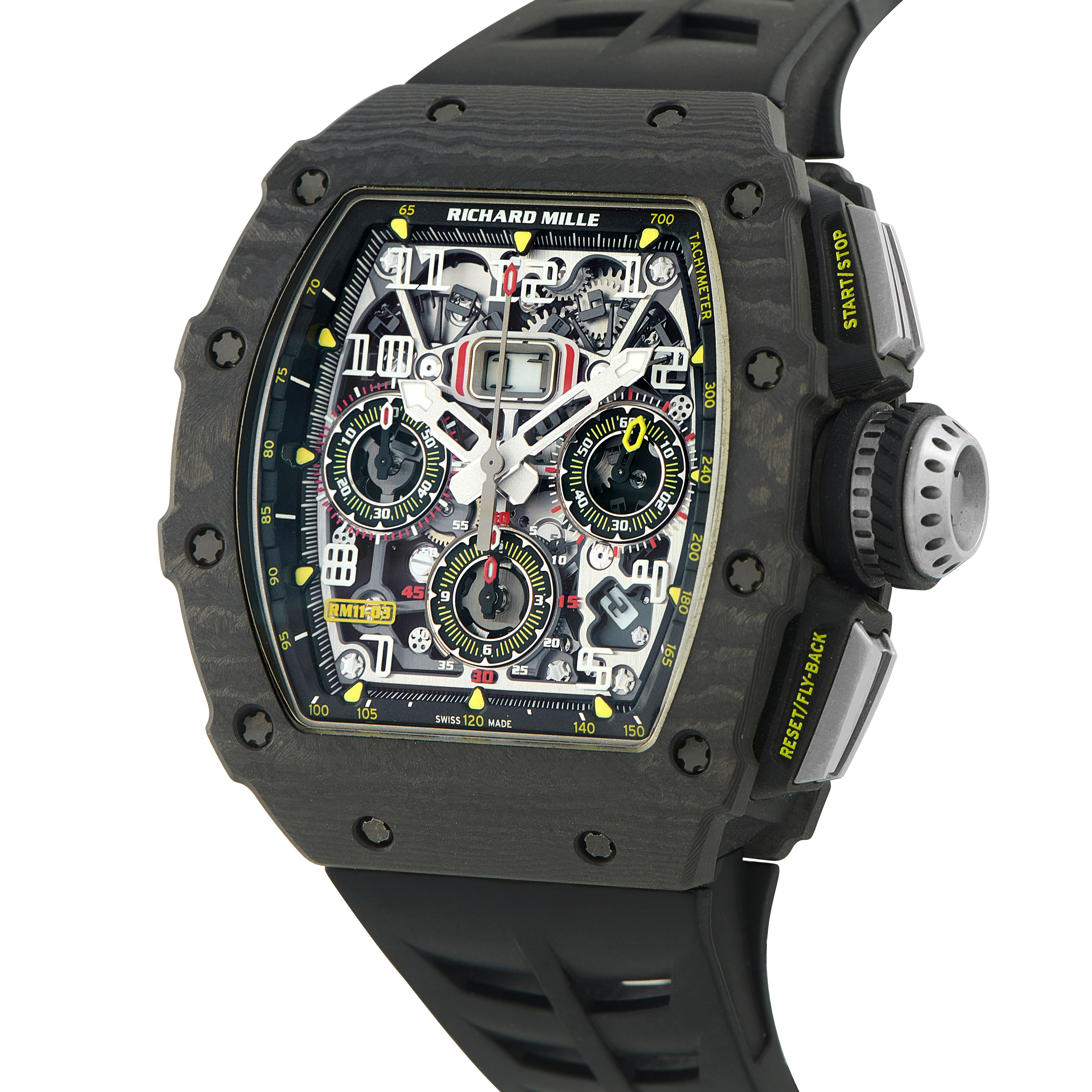Richard Mille RM11-03 Skeleton Dial Black NTPT Carbon Watch RM11-03 NTPT