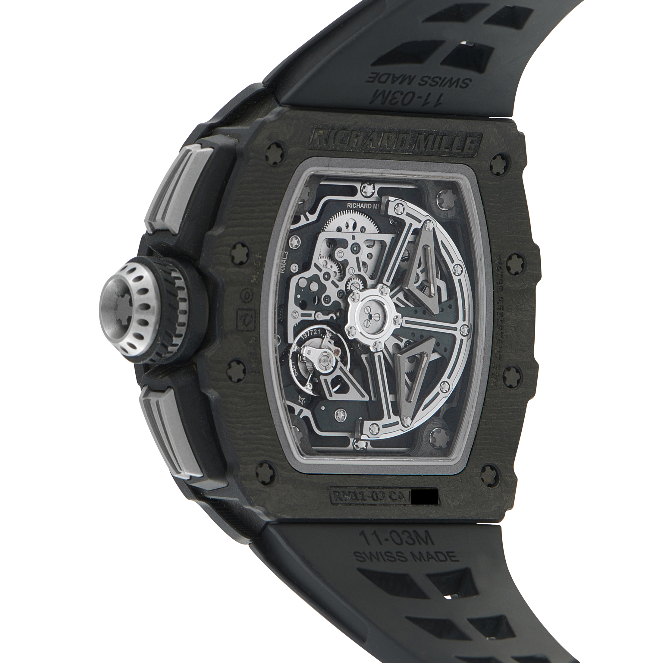 Richard Mille RM11-03 Skeleton Dial Black NTPT Carbon Watch RM11-03 NTPT