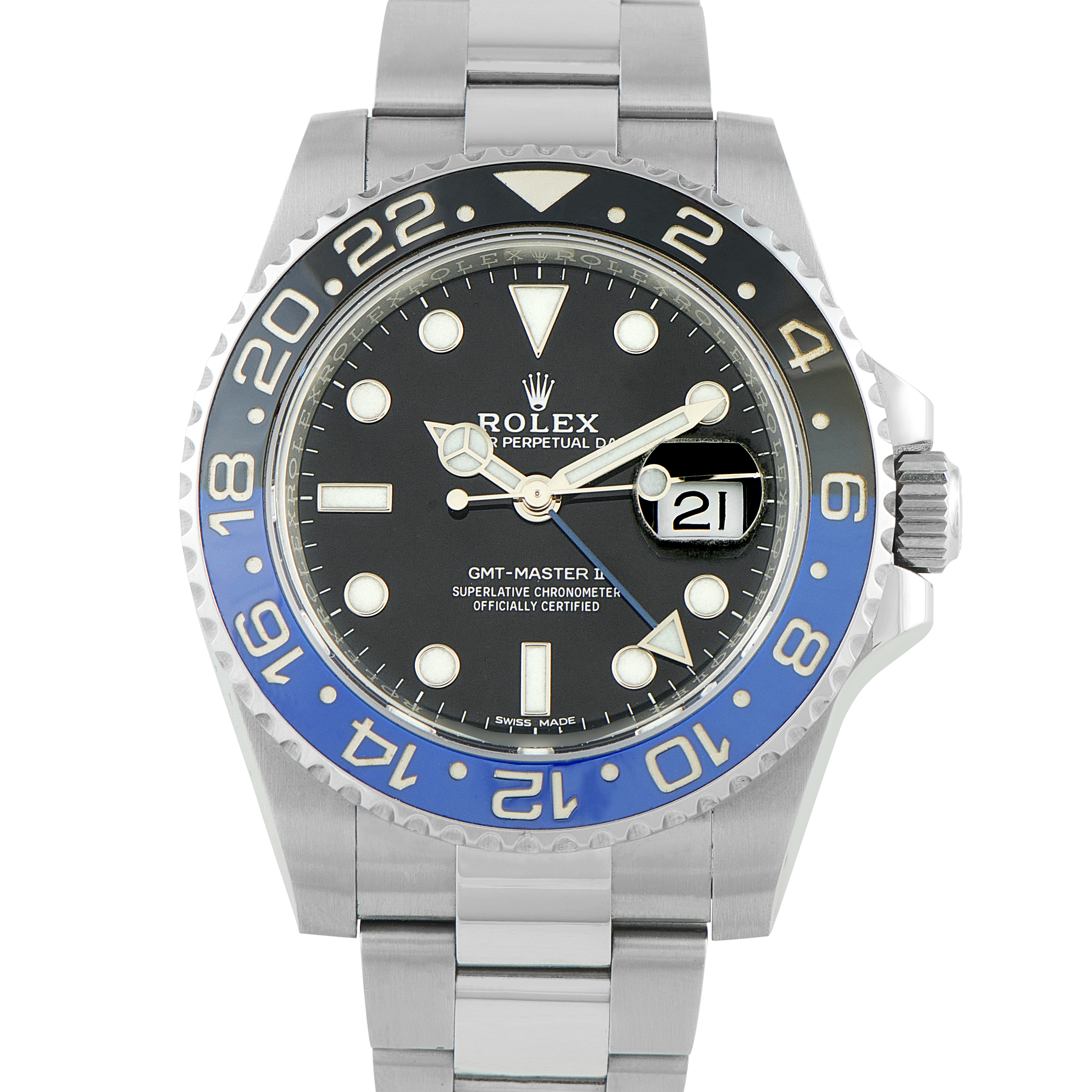 Rolex GMT-Master II Batman Steel Oyster Watch 116710BLNR